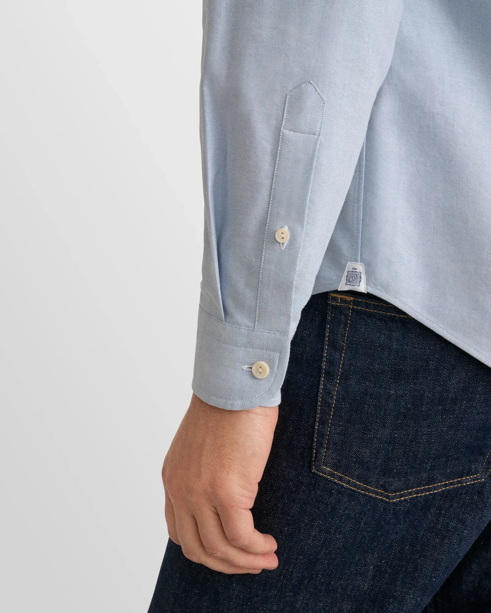 Eton - light blue solid oxford shirt