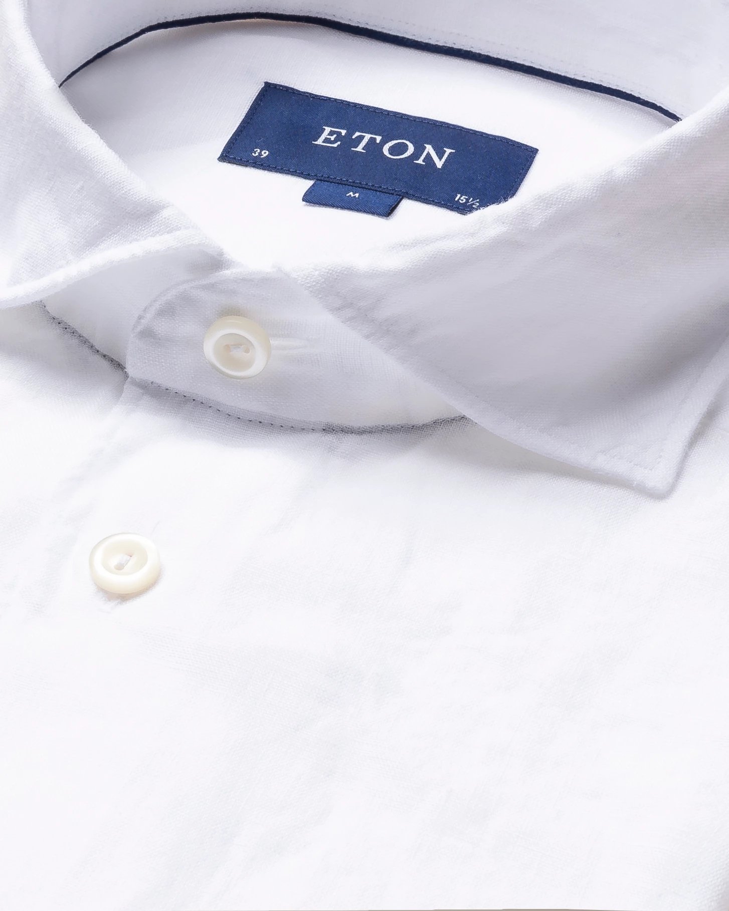 Eton - white linen extreme cut away shirt