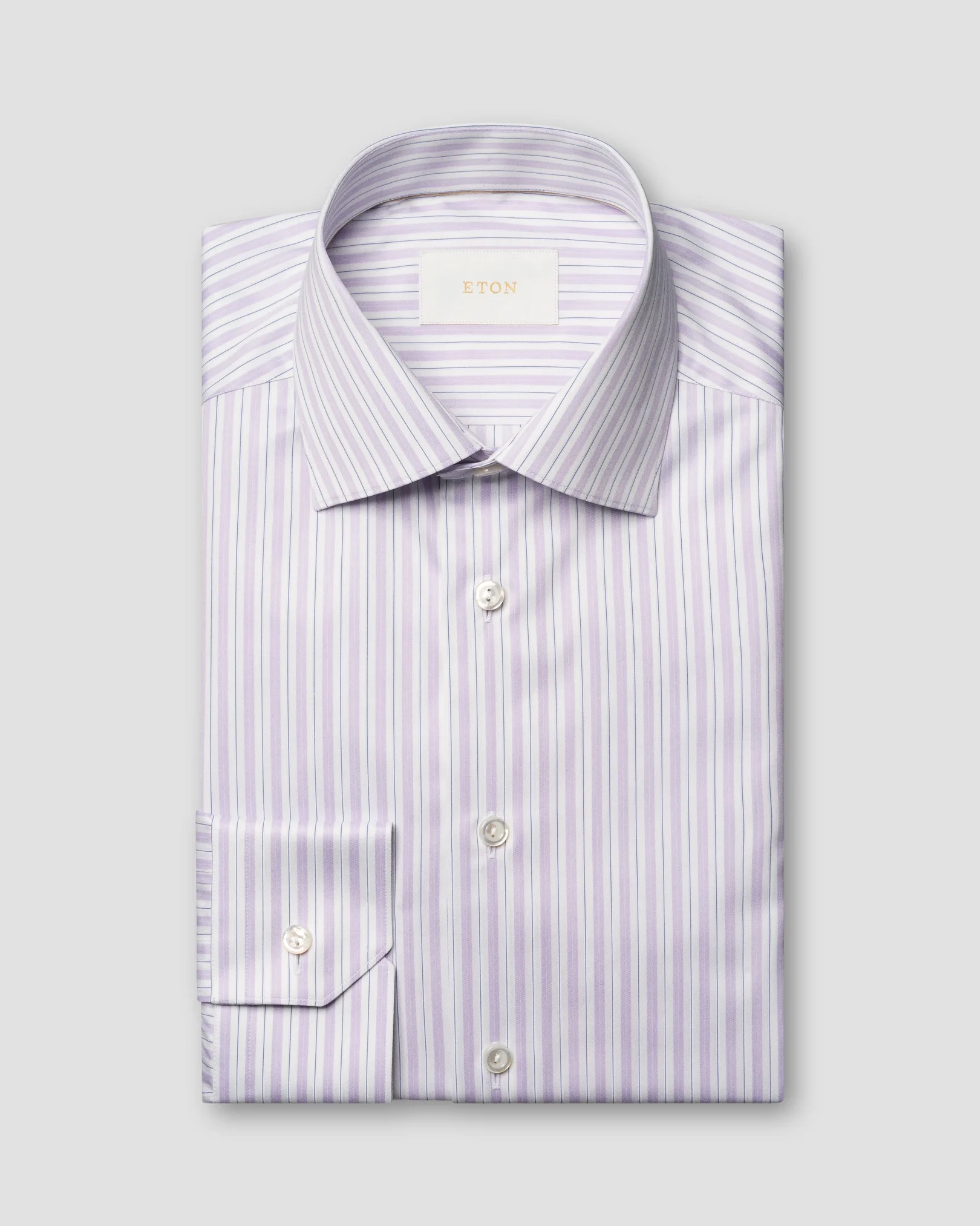 Eton - light purple striped supima 120 shirt