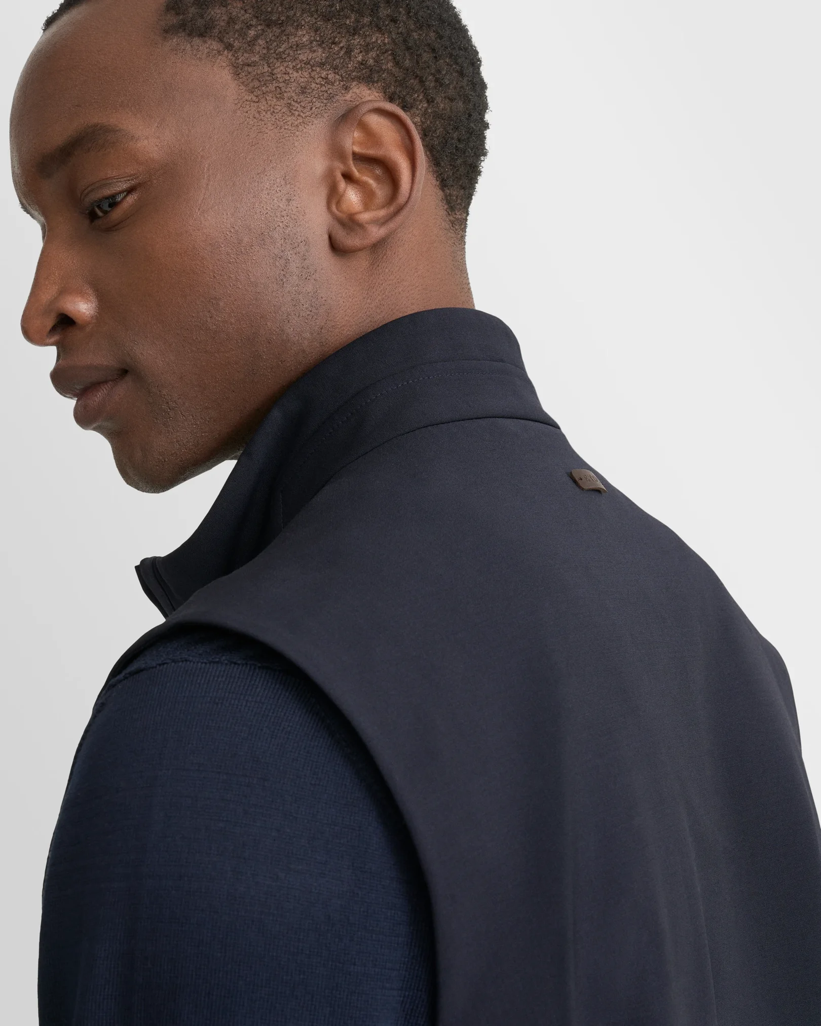 Eton - navy blue lana tech vest