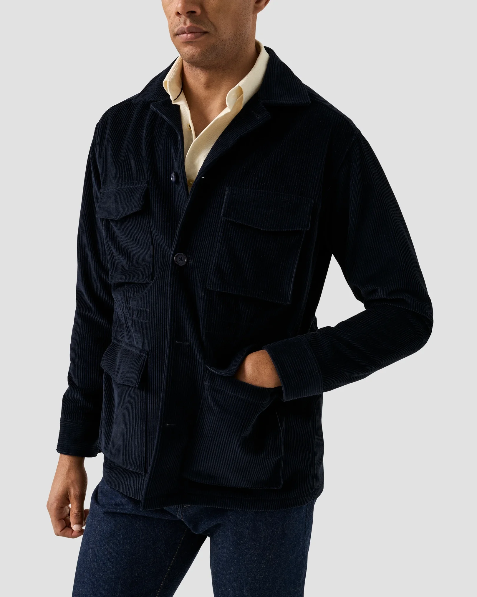 Eton - Chemise en velours côtelé