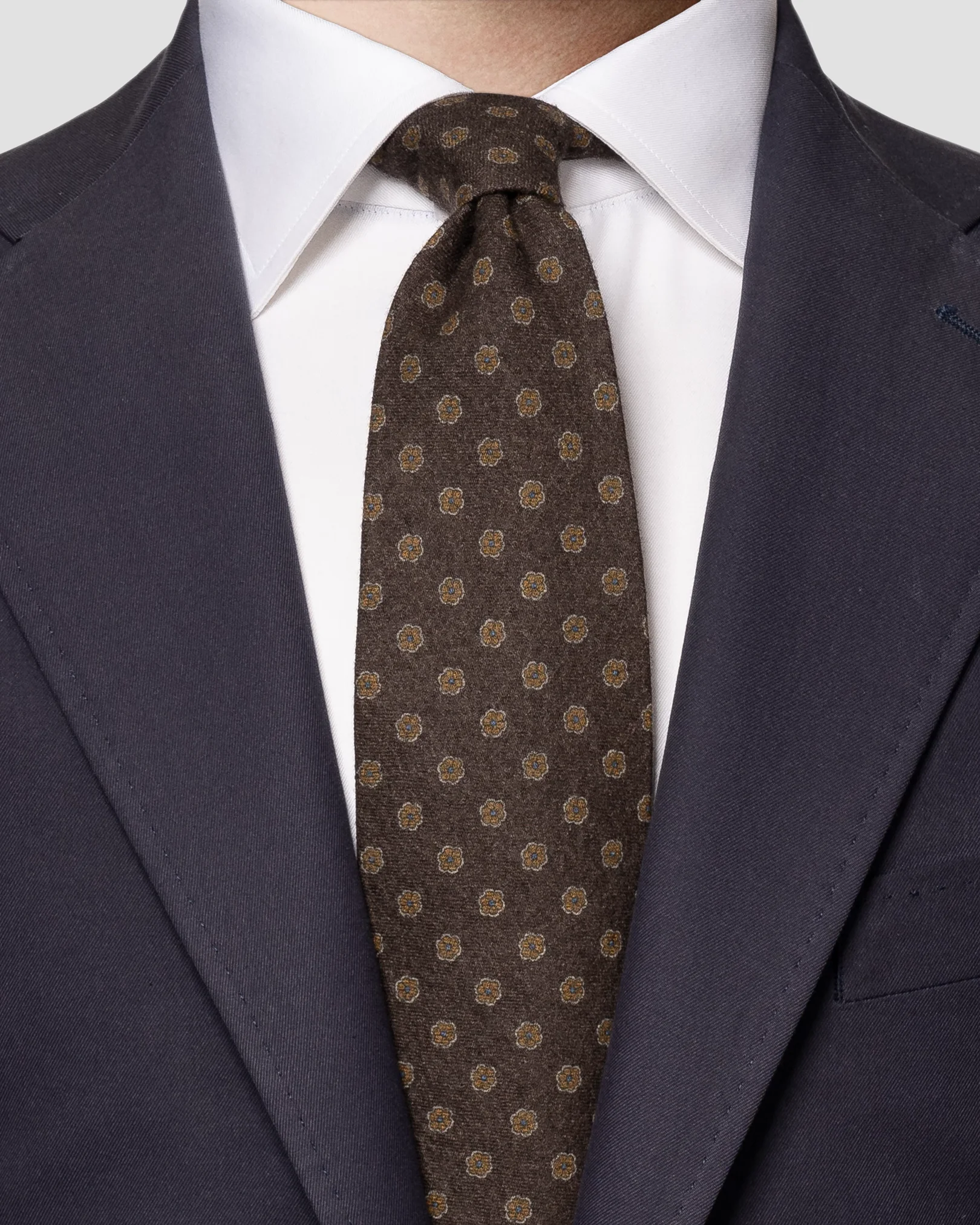 Eton - brown wool tie