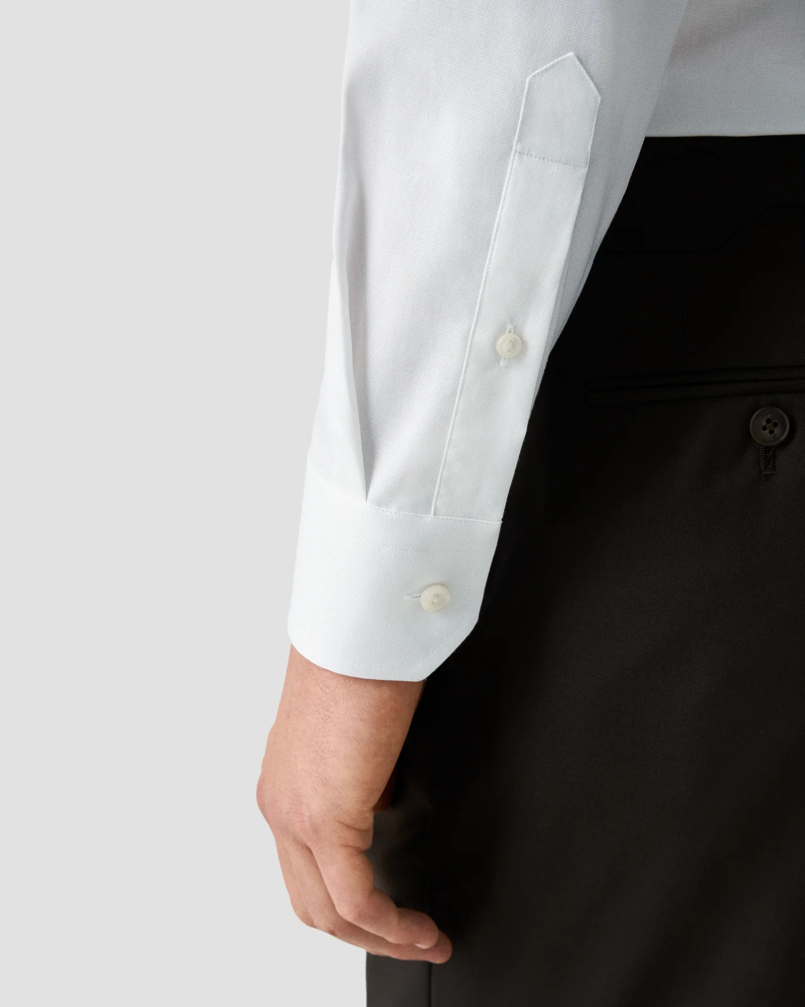 Eton - solid signature oxford shirt extreme cut away