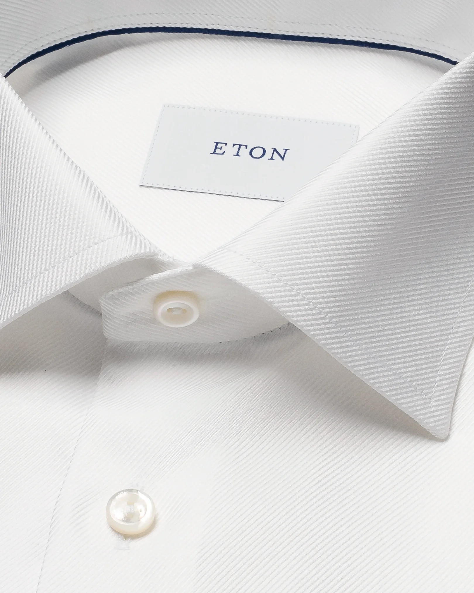 Eton - textured twill shirt cut away single slim
