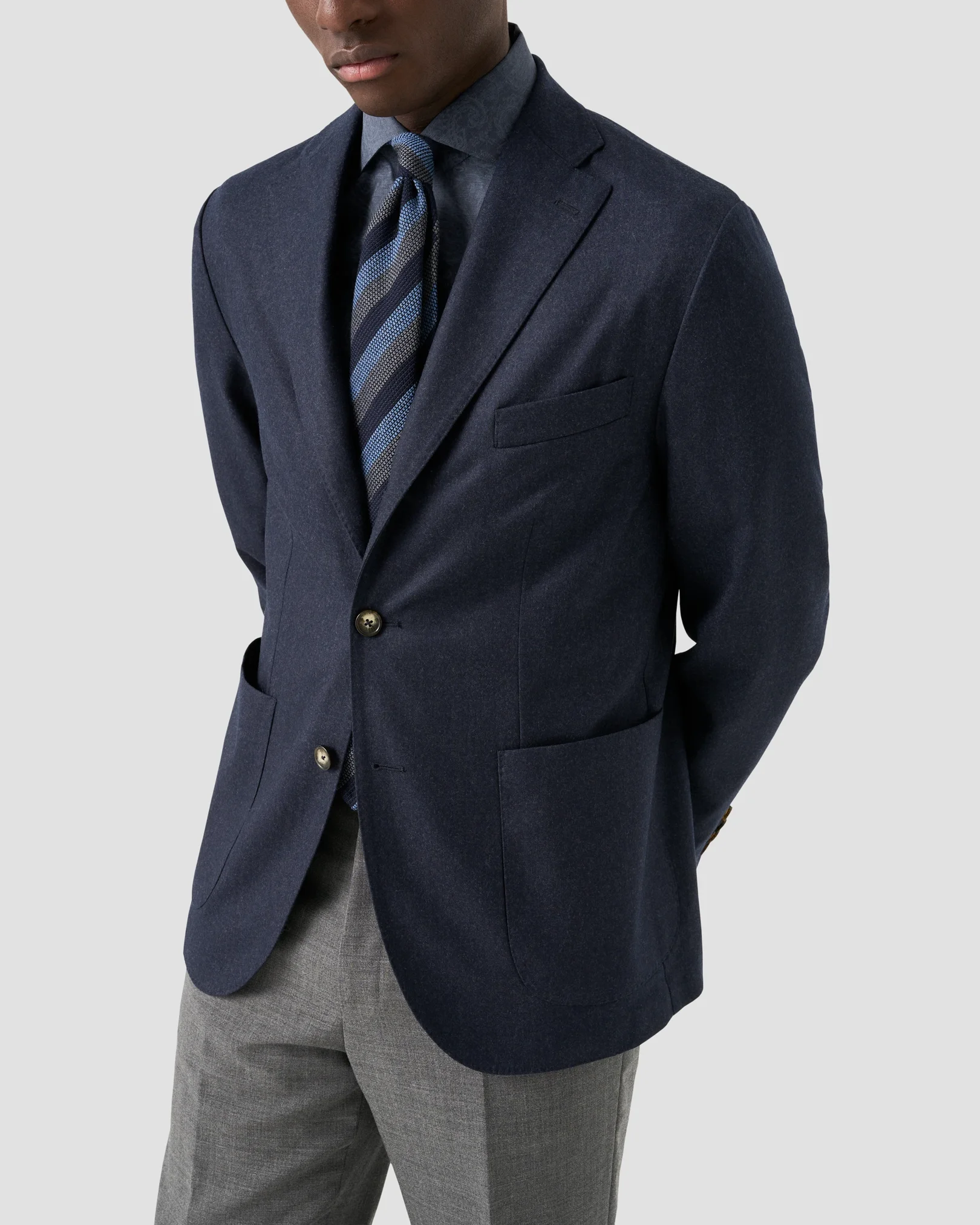 Eton - paisley melange print shirt