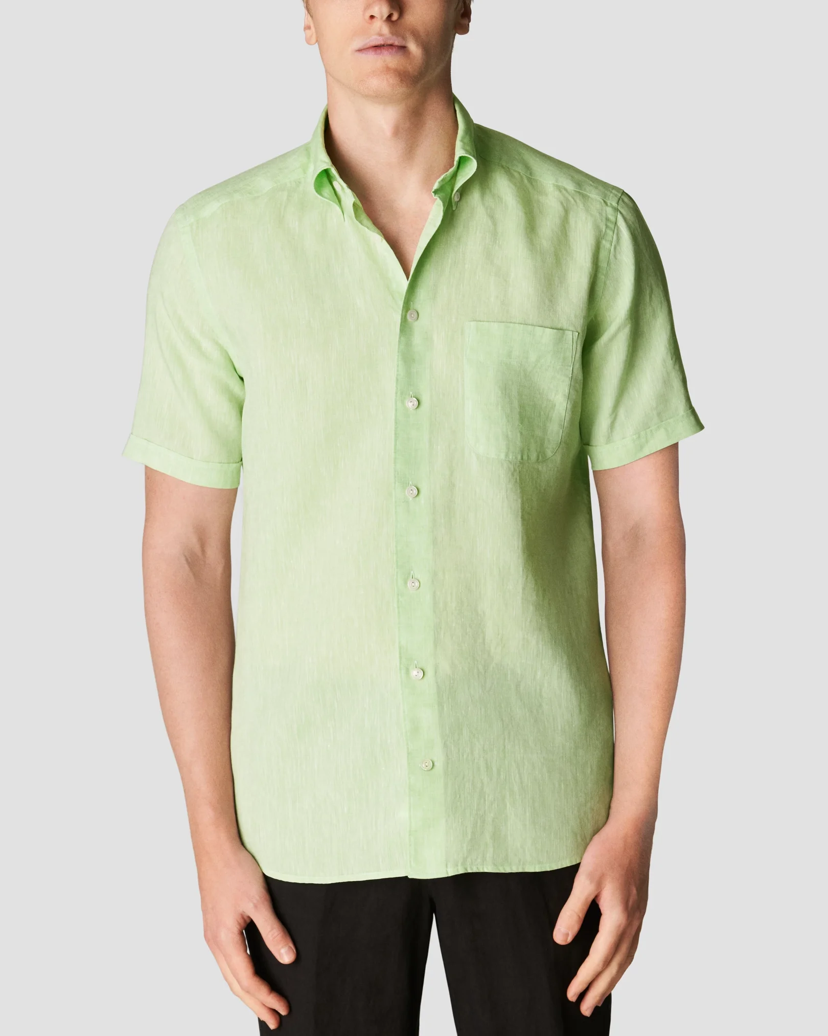 Eton - light green short sleeve