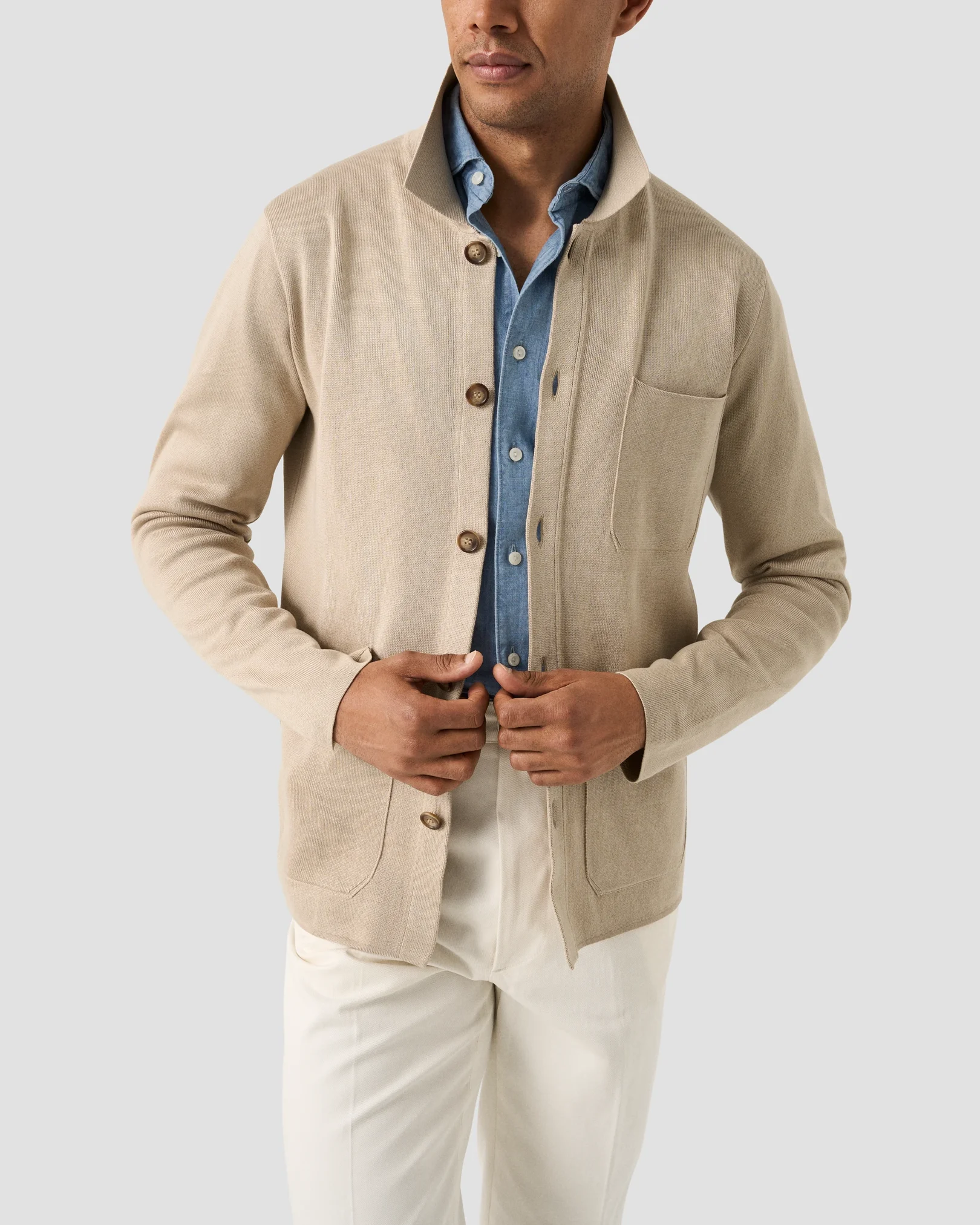 Eton - blue lightweight denim shirt