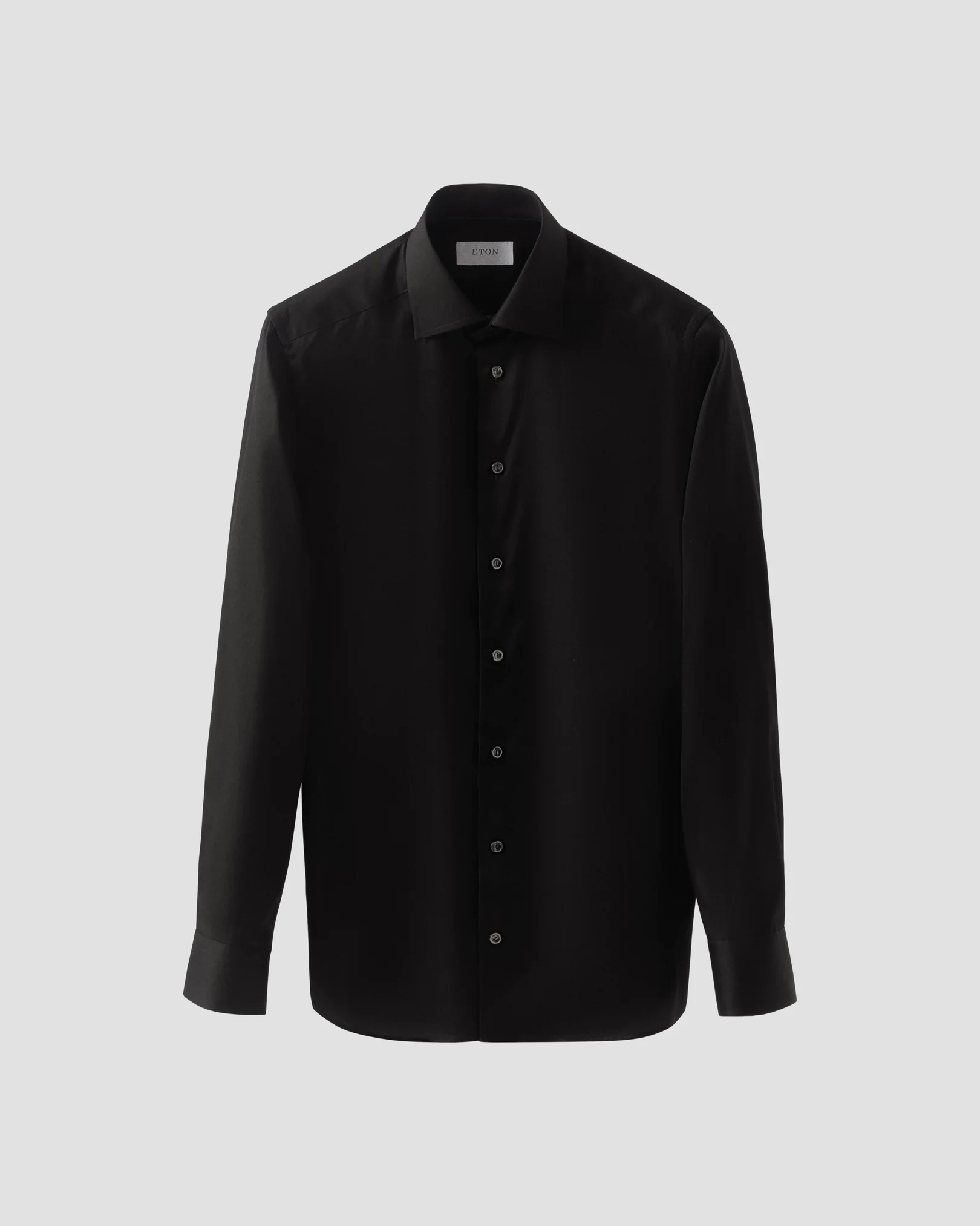 Eton - black solid signature twill shirt