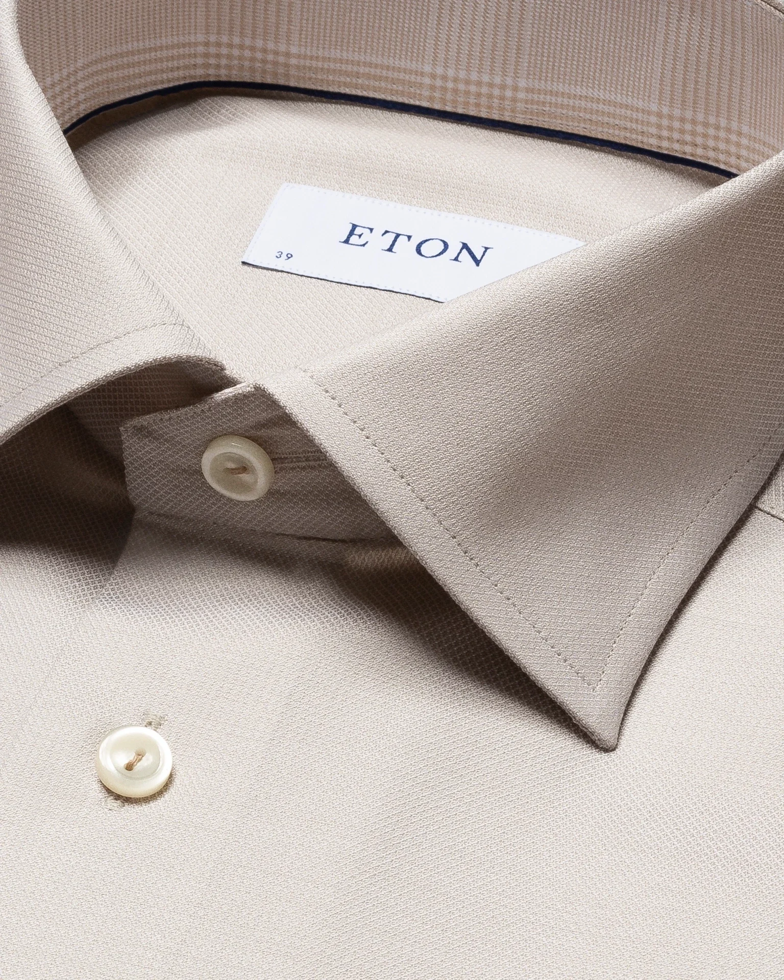 Light Brown Cotton–Lyocell Stretch Shirt - Eton
