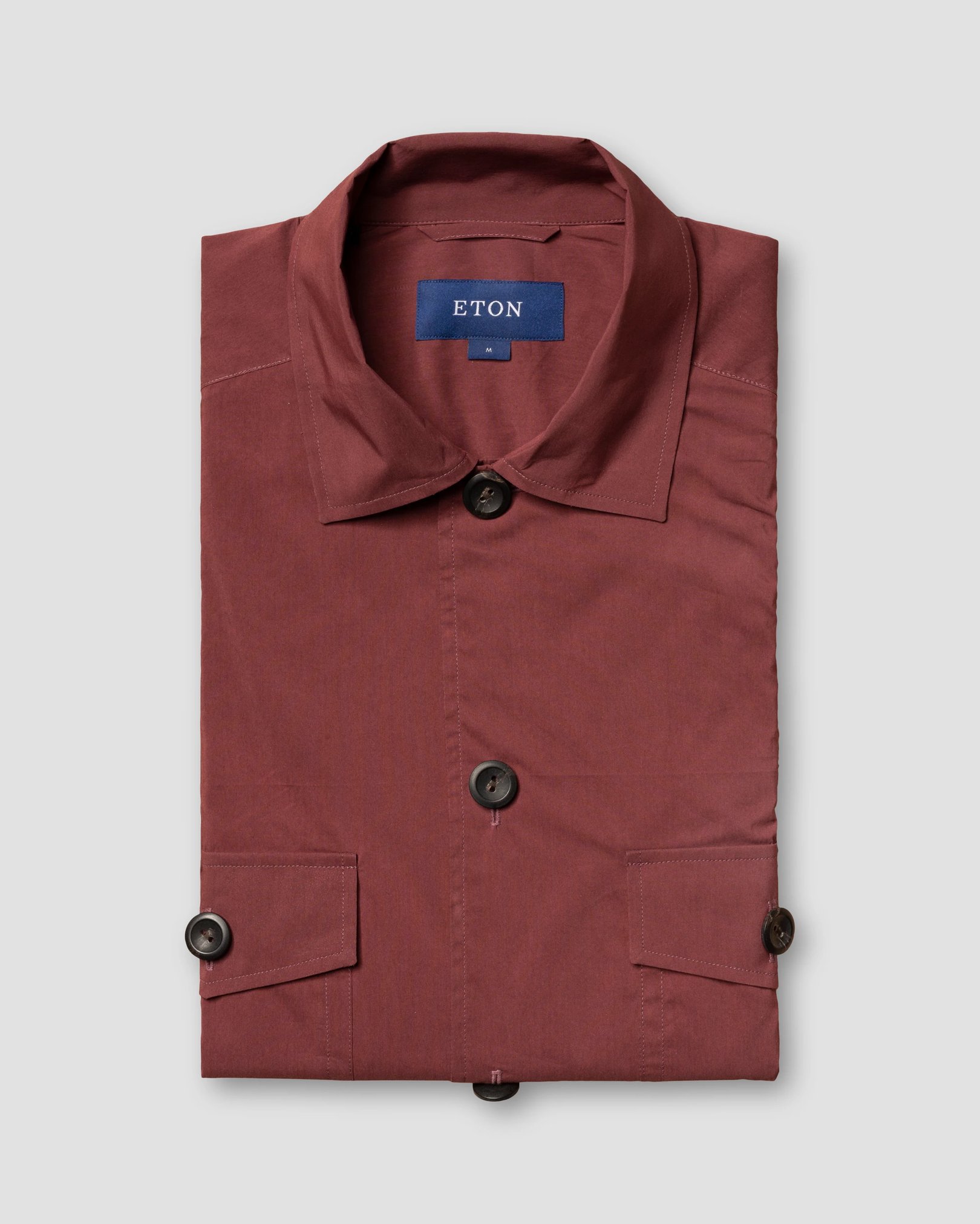 Eton - dark red wind overshirt