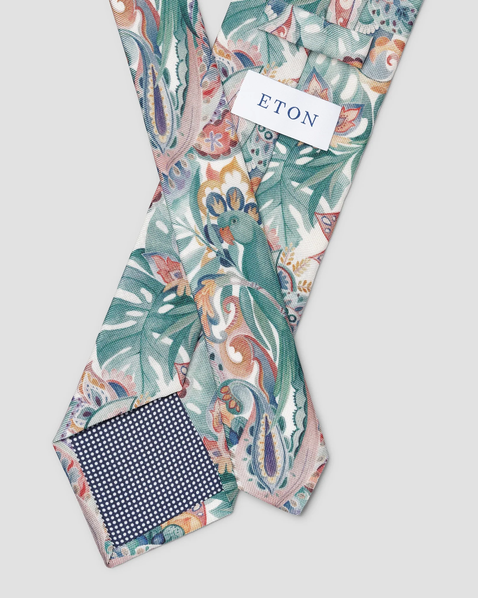 Eton - multi floral print silk tie