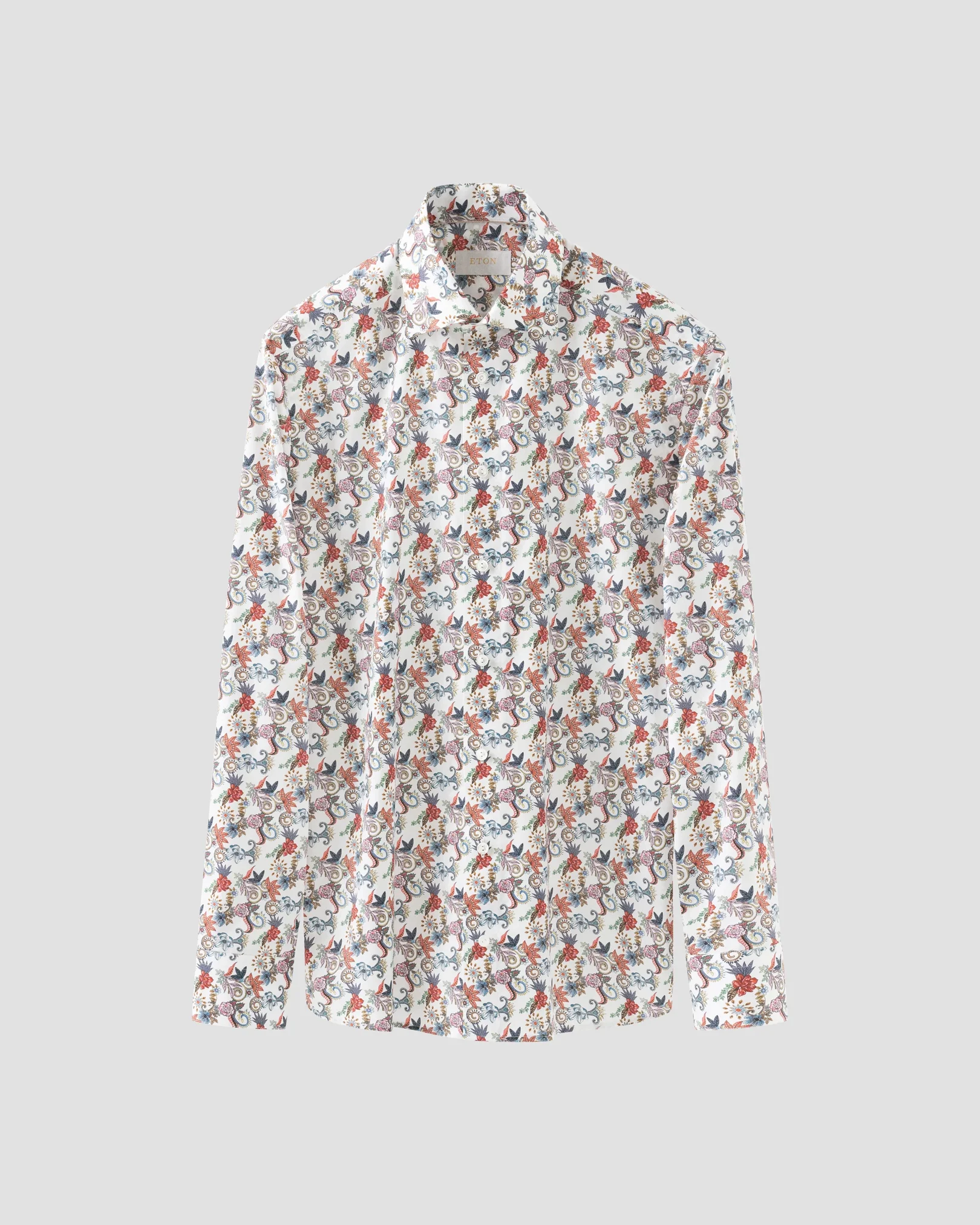 Eton - Chemise en Twill Fin à Motif Floral