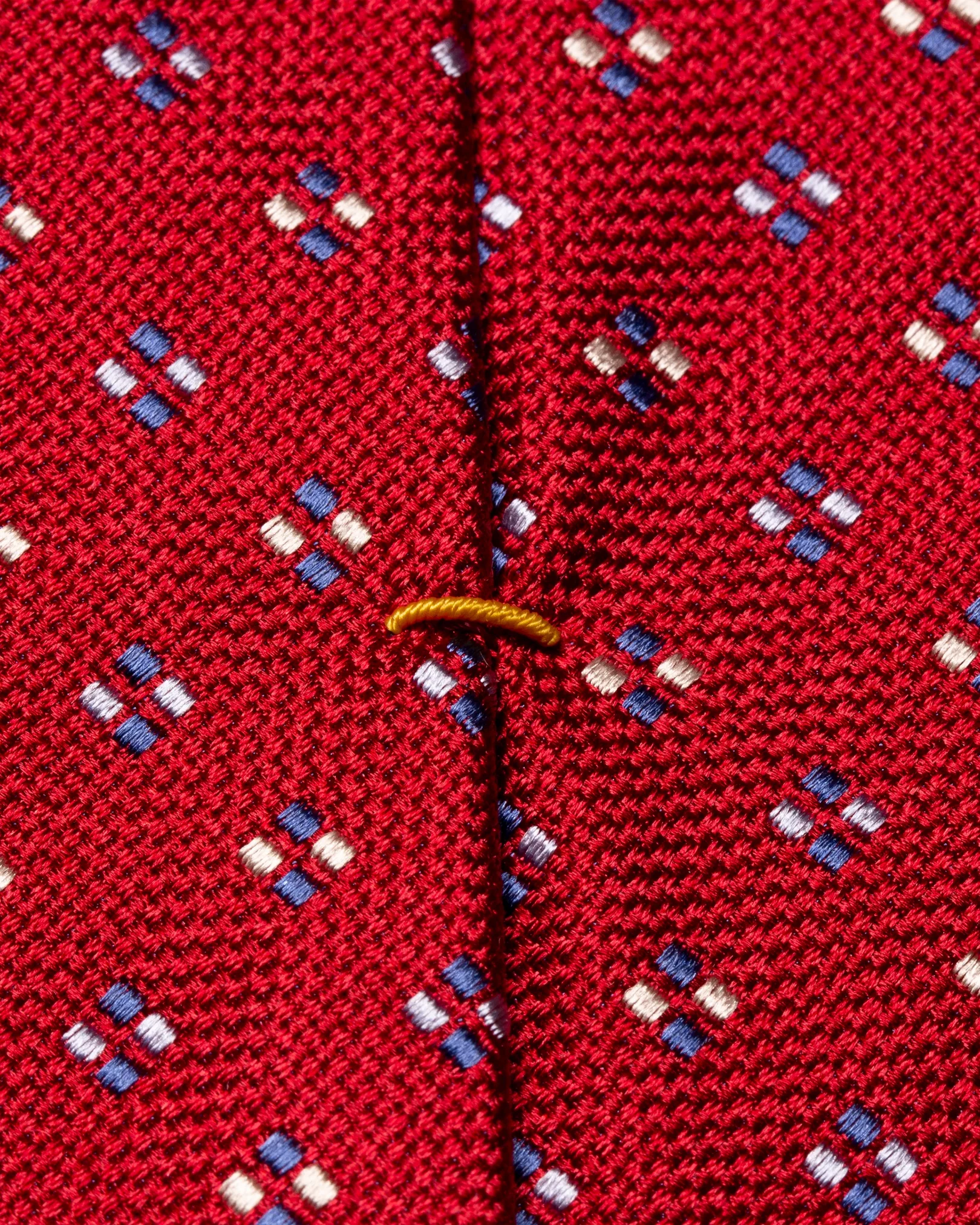 Eton - dark red panama tie