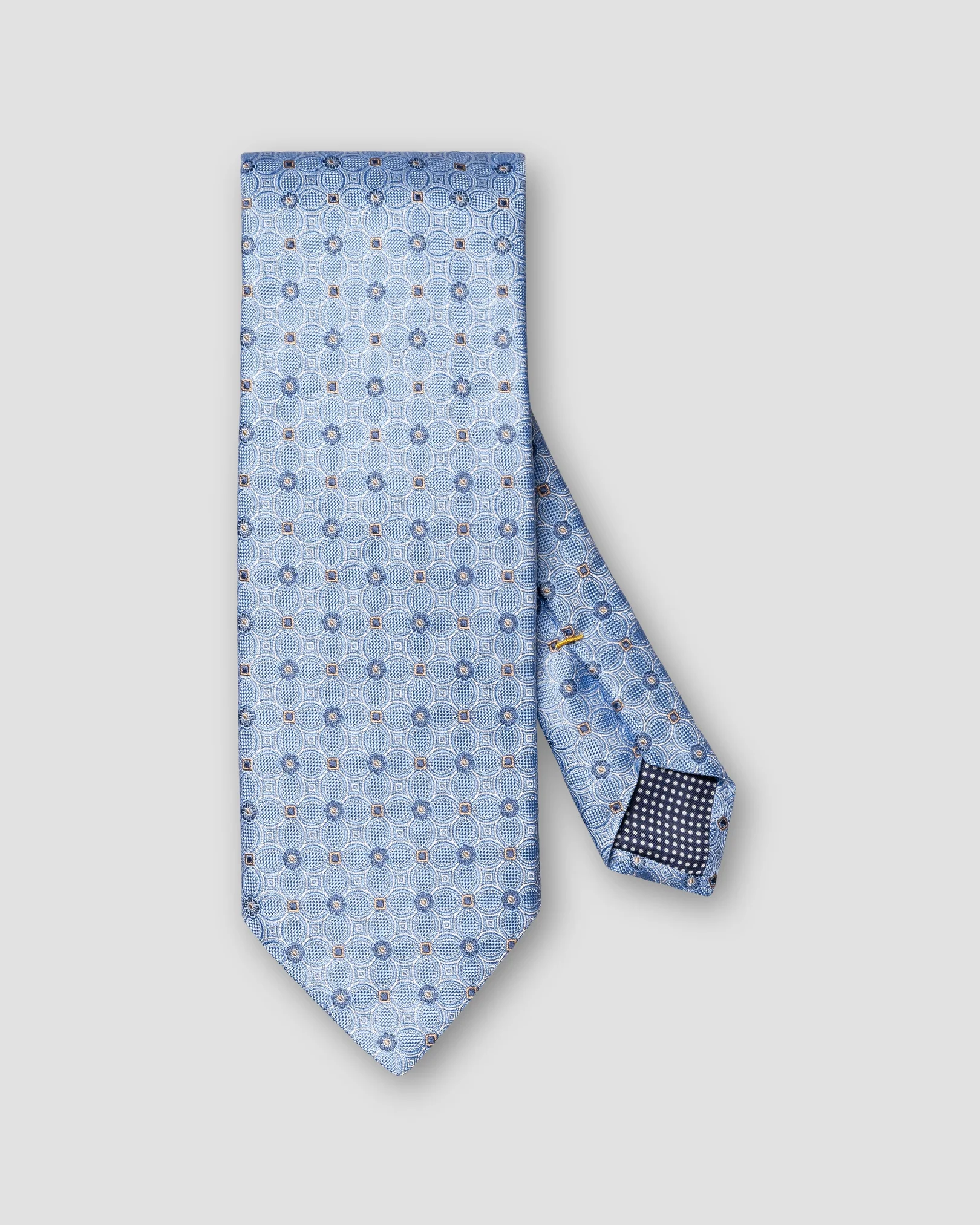 Eton - light blue floral woven silk 258