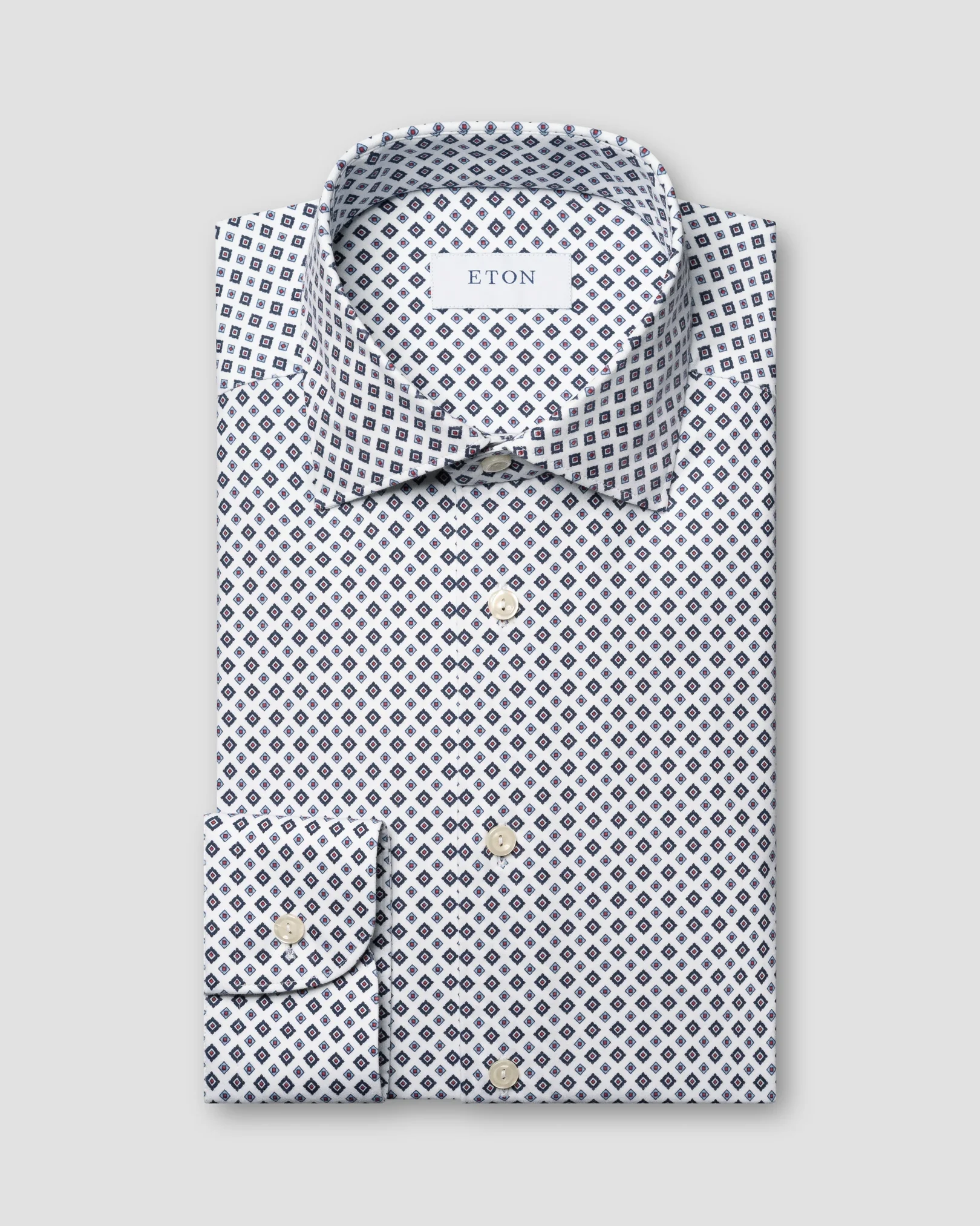 Eton - Geometric Cotton Four-way Stretch Shirt