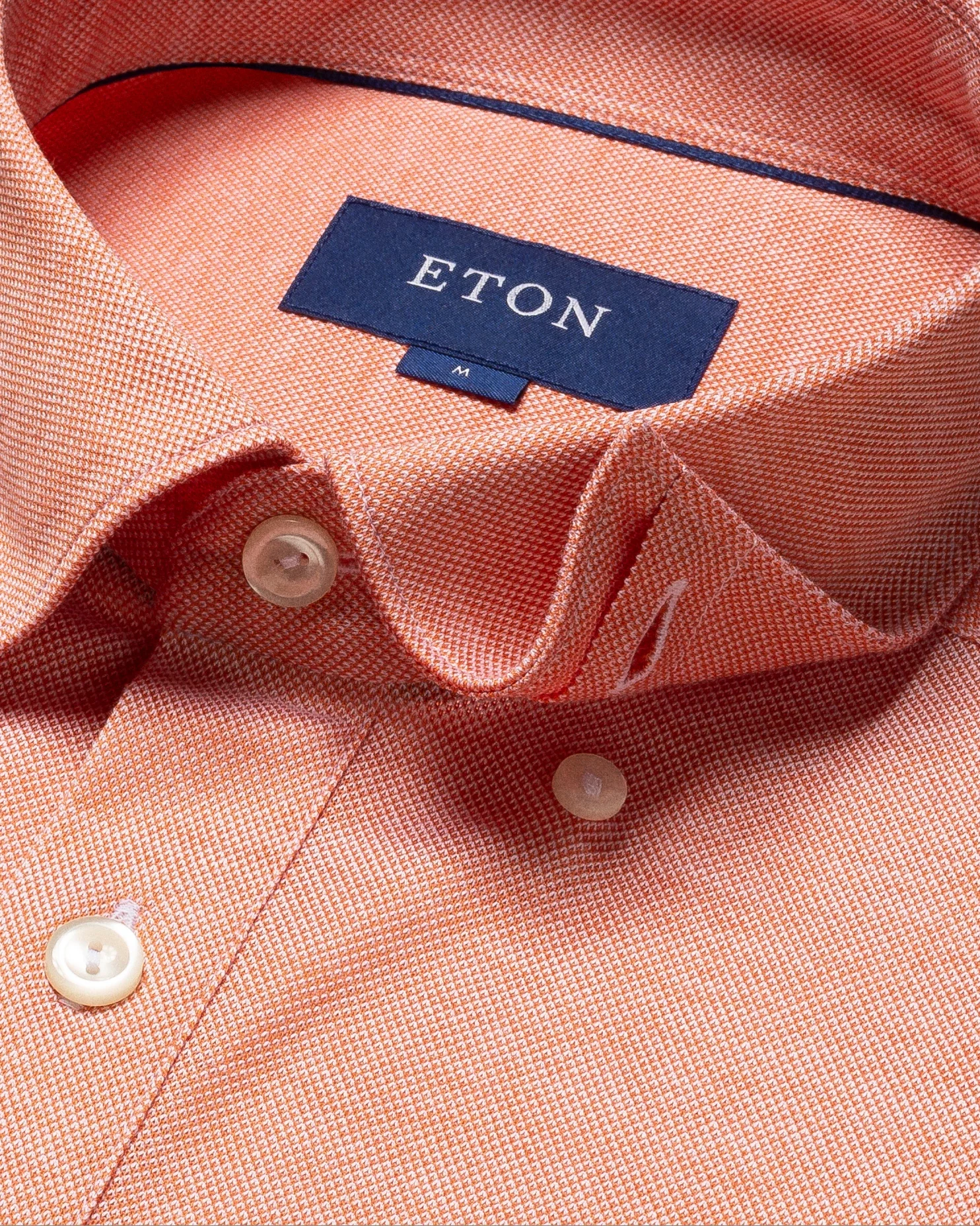 Eton - orange jersey buttonunder