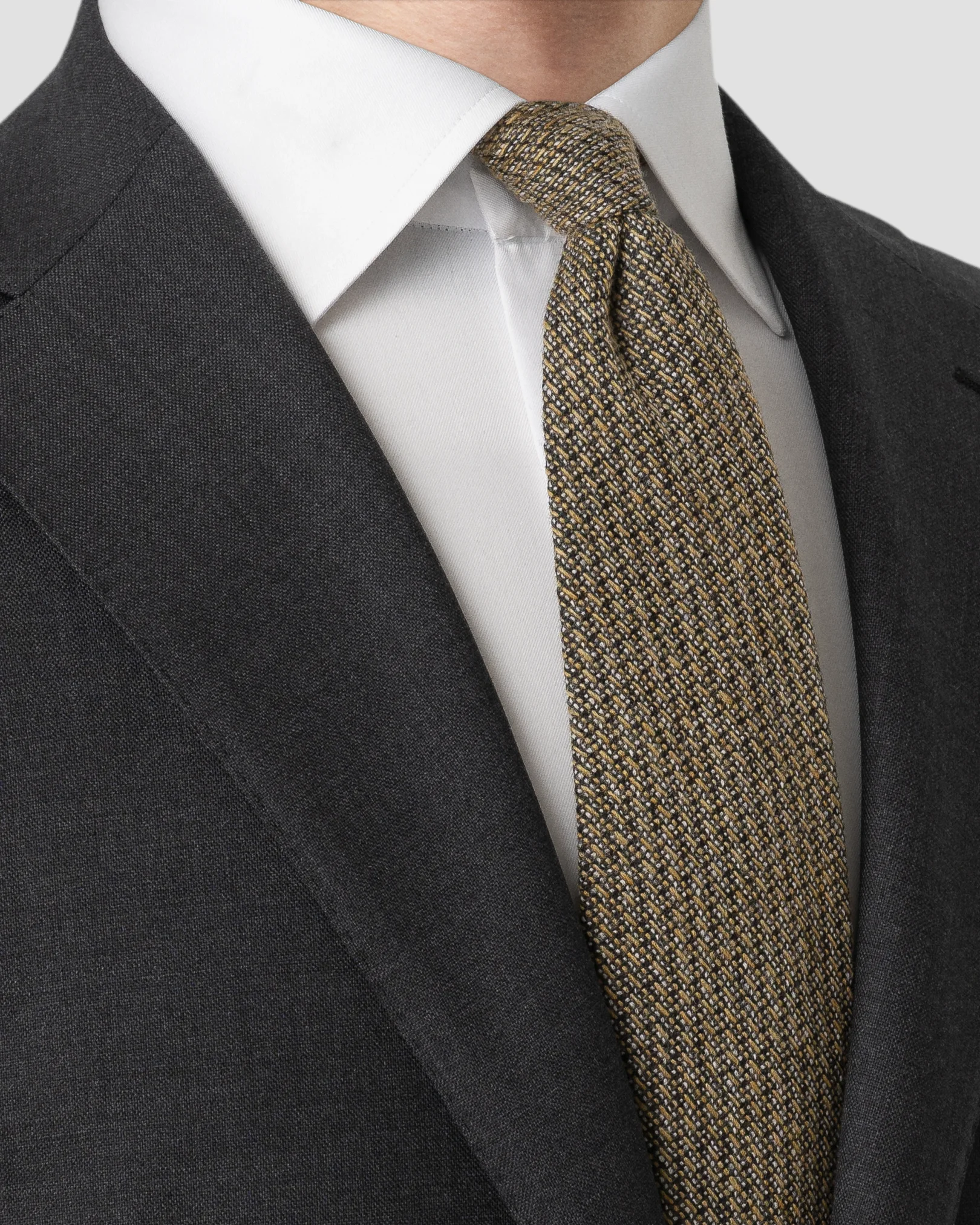 Eton - semi solid wool tie dark green semi solid wool tie