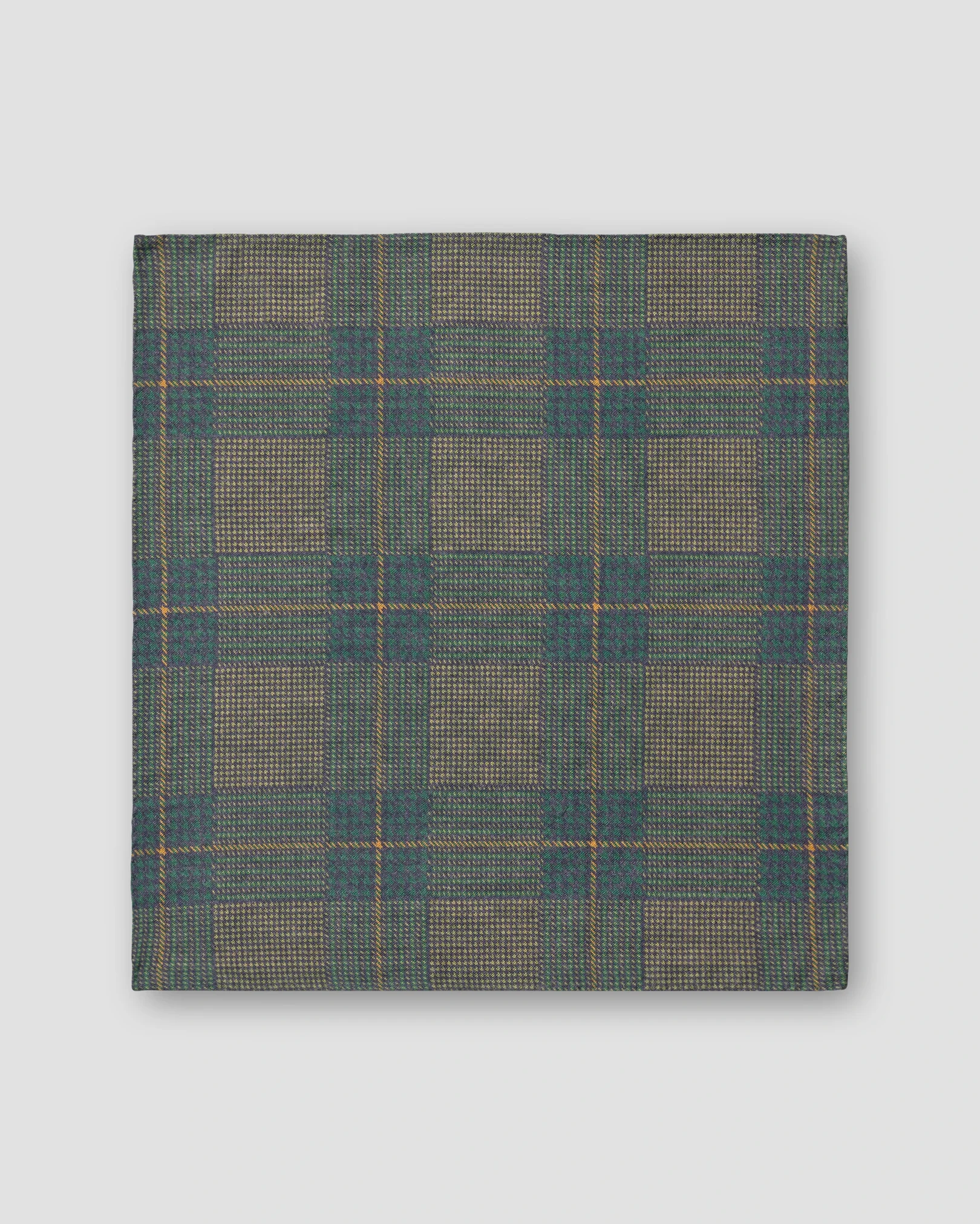 Eton - green two face wool pocket square