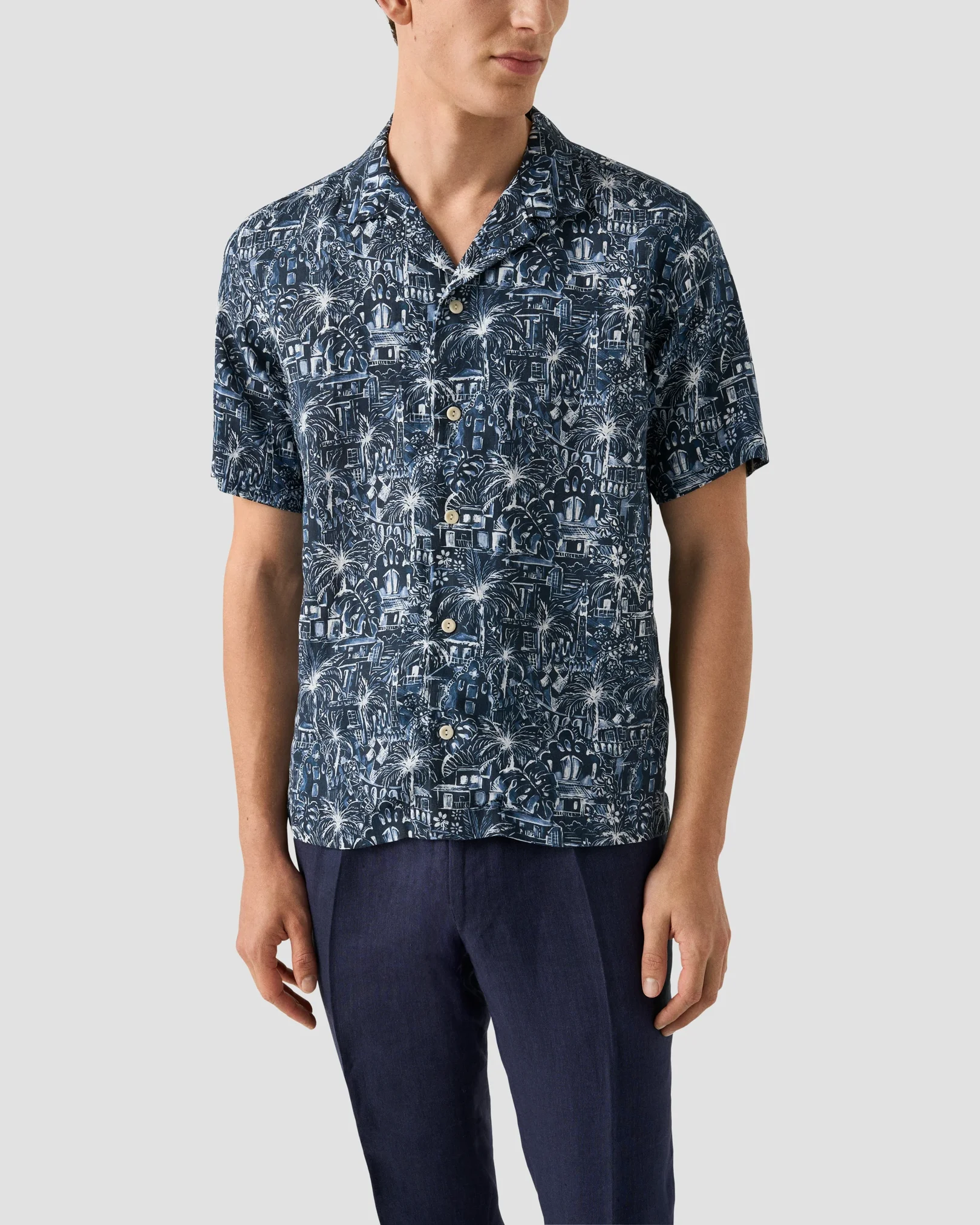 Eton - Floral Print Resort Shirt