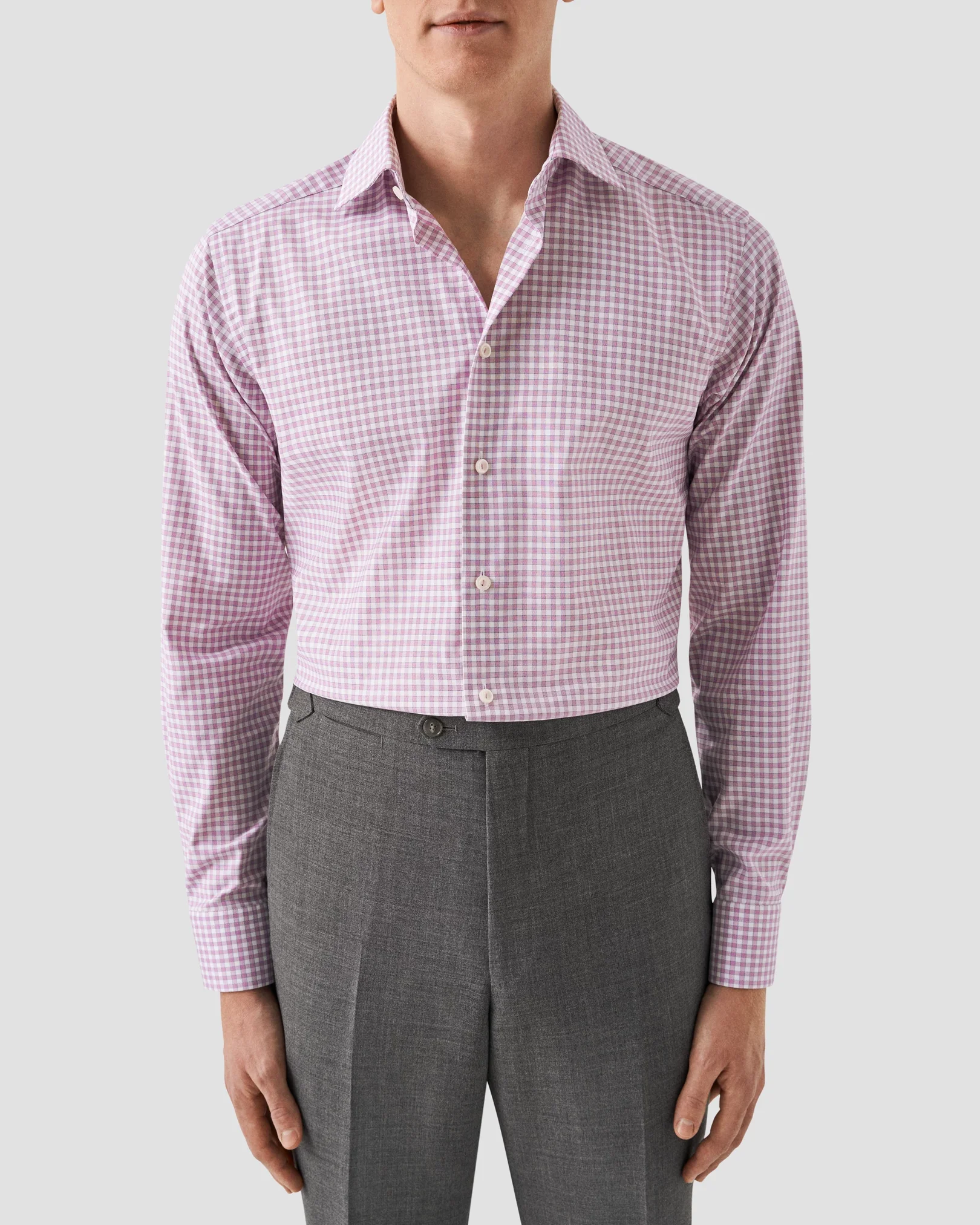 Eton - Pink Checked Signature Twill Shirt