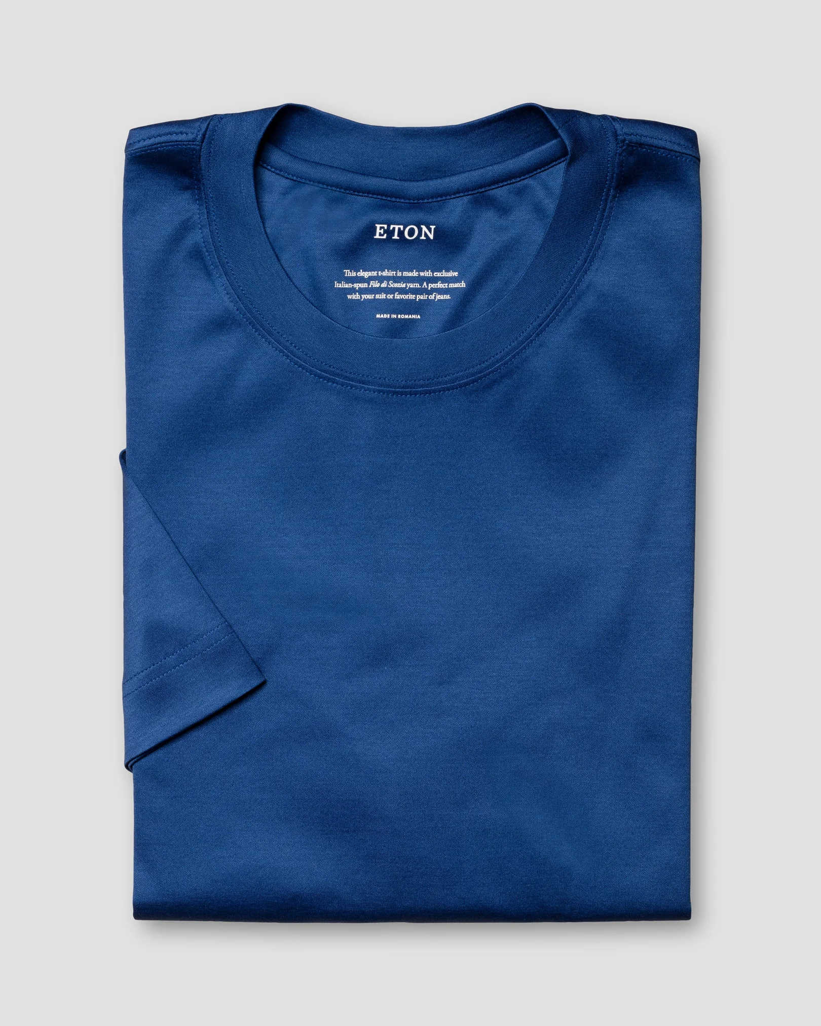 Eton - blue filo di scozia t shirt t shirt short sleeve boxfit t shirt