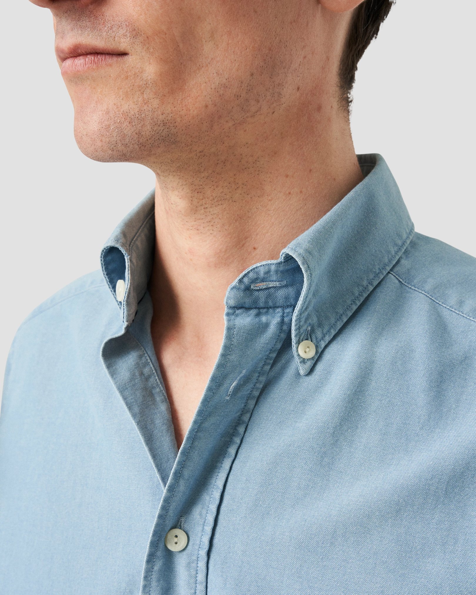 Eton - mid blue signature oxford shirt