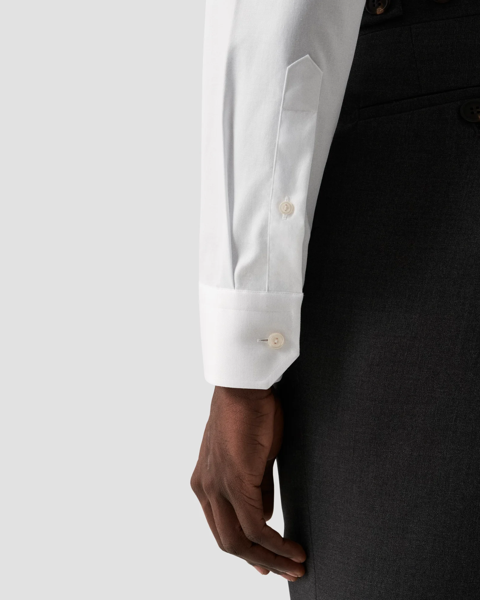 Eton - white signature twill embroidery shirt