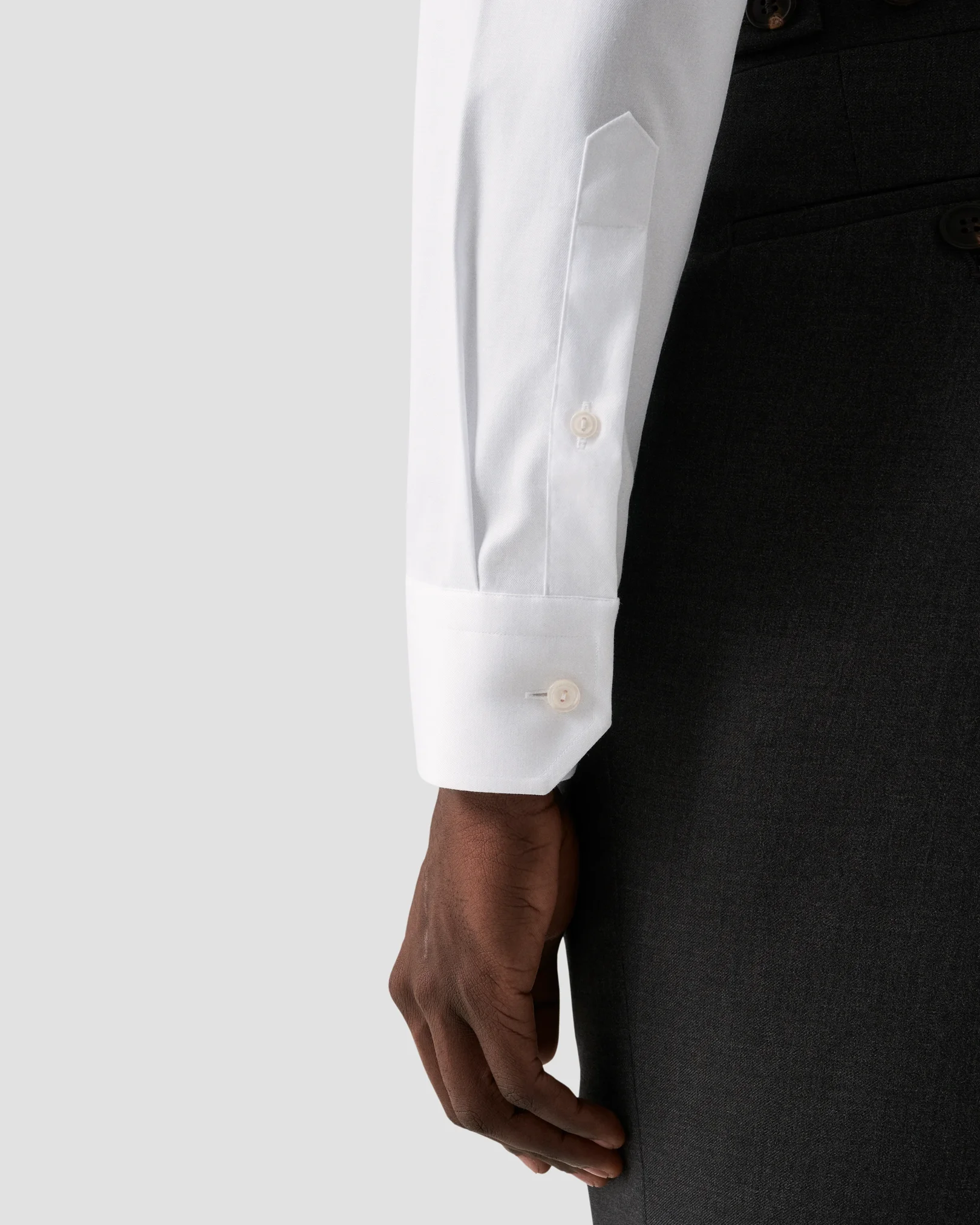 Eton - white signature twill embroidery shirt