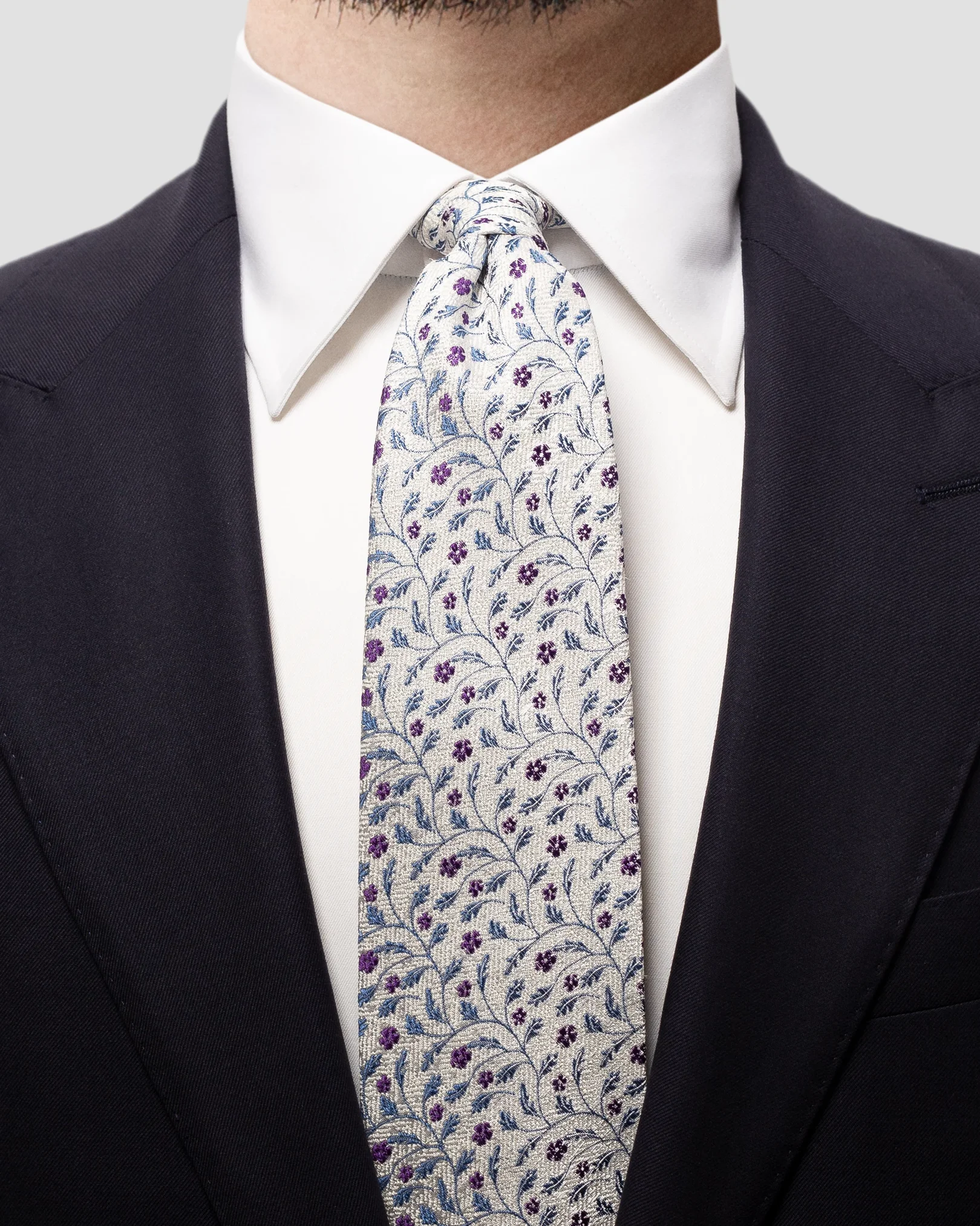 Eton - white flower tie
