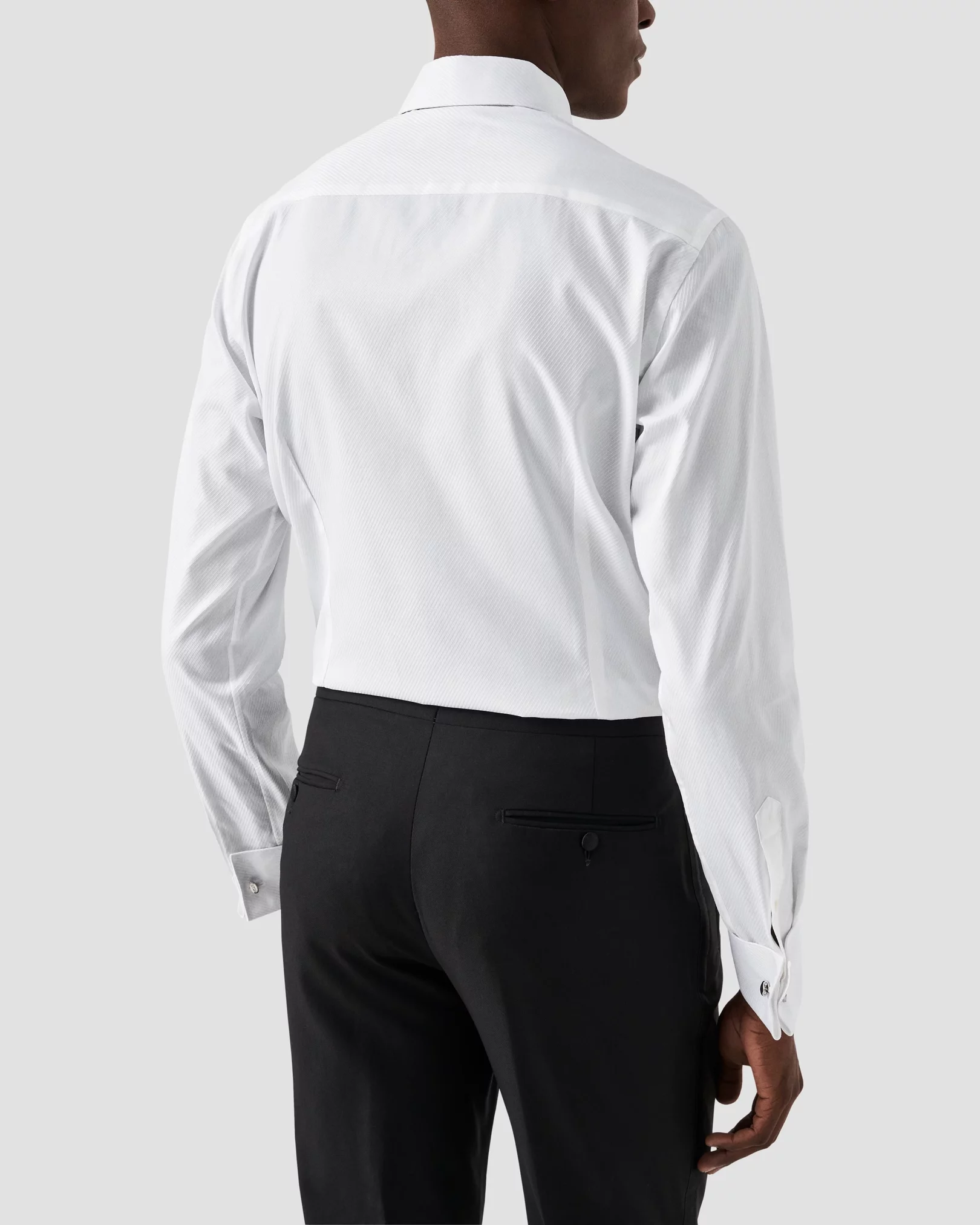 Eton - White Textured Twill Evening Shirt