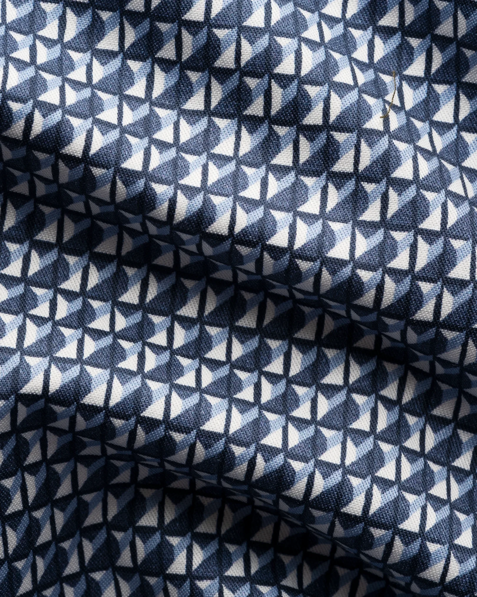 Eton - dark blue geometric signature twill shirt wide spread 266