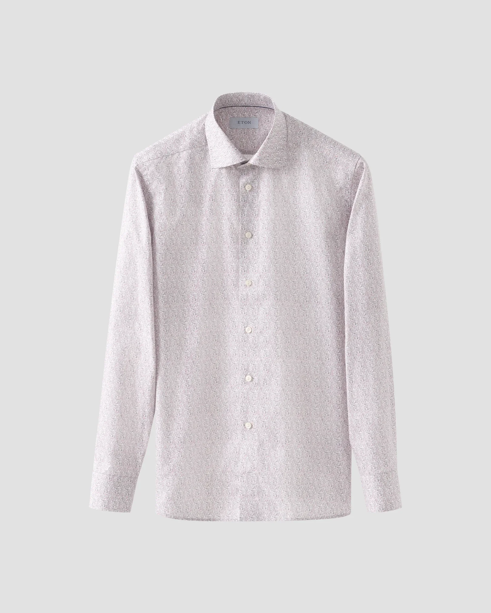 Eton - pink twill cutaway floral shirt