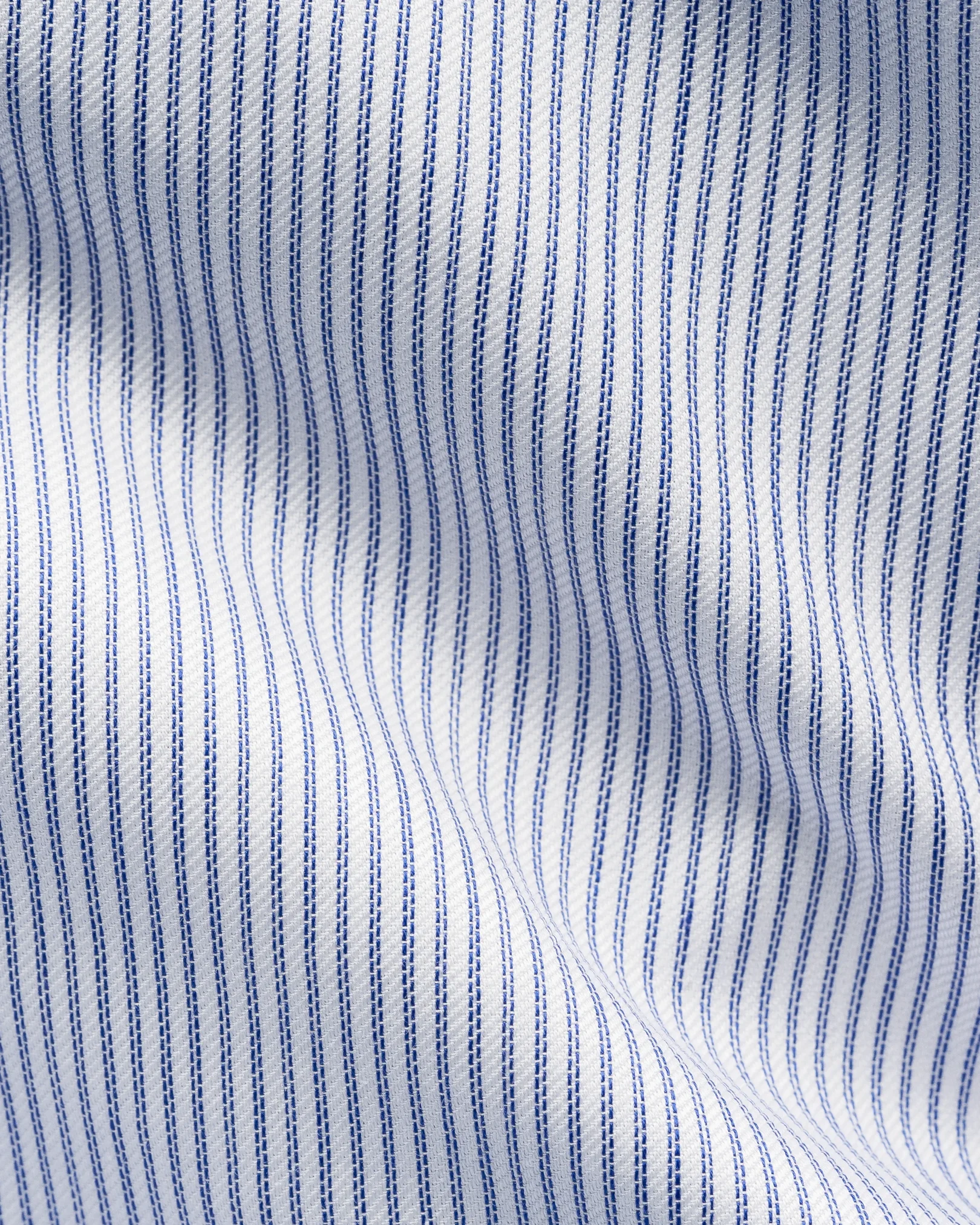 Eton - dark blue fine striped signature twill shirt 256