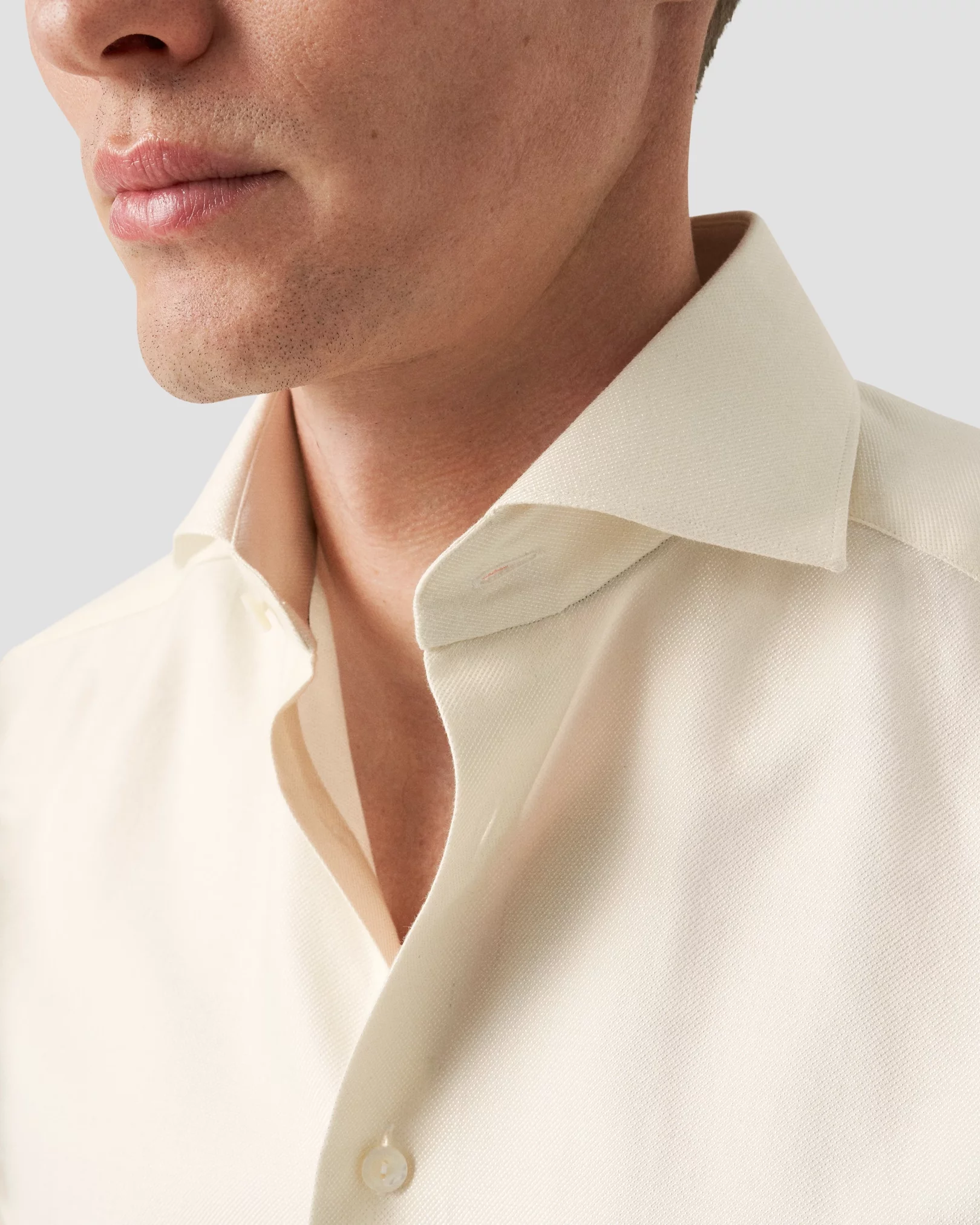 Eton - white cotton silk cashmere