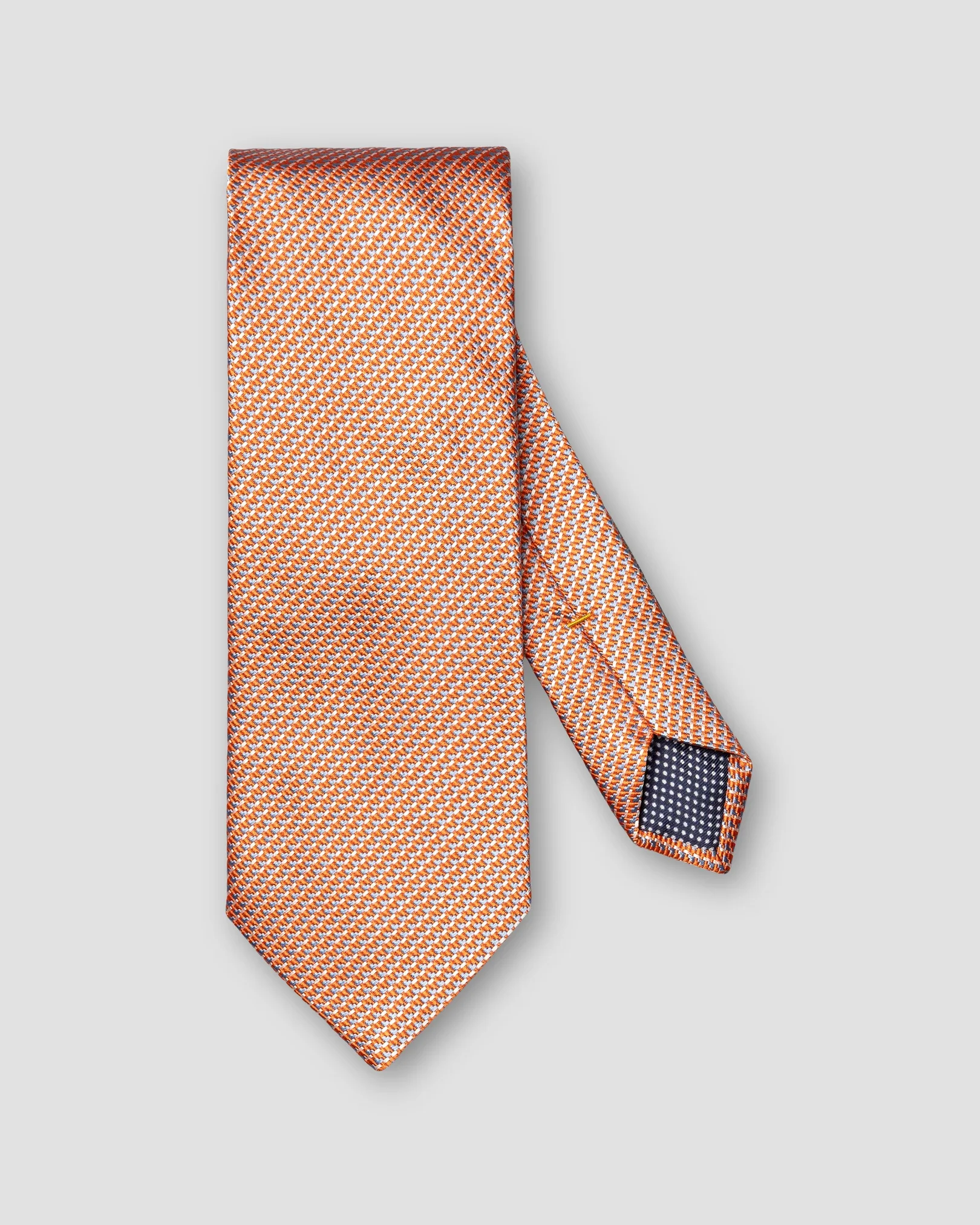 Eton - orange micro woven cotton silk tie