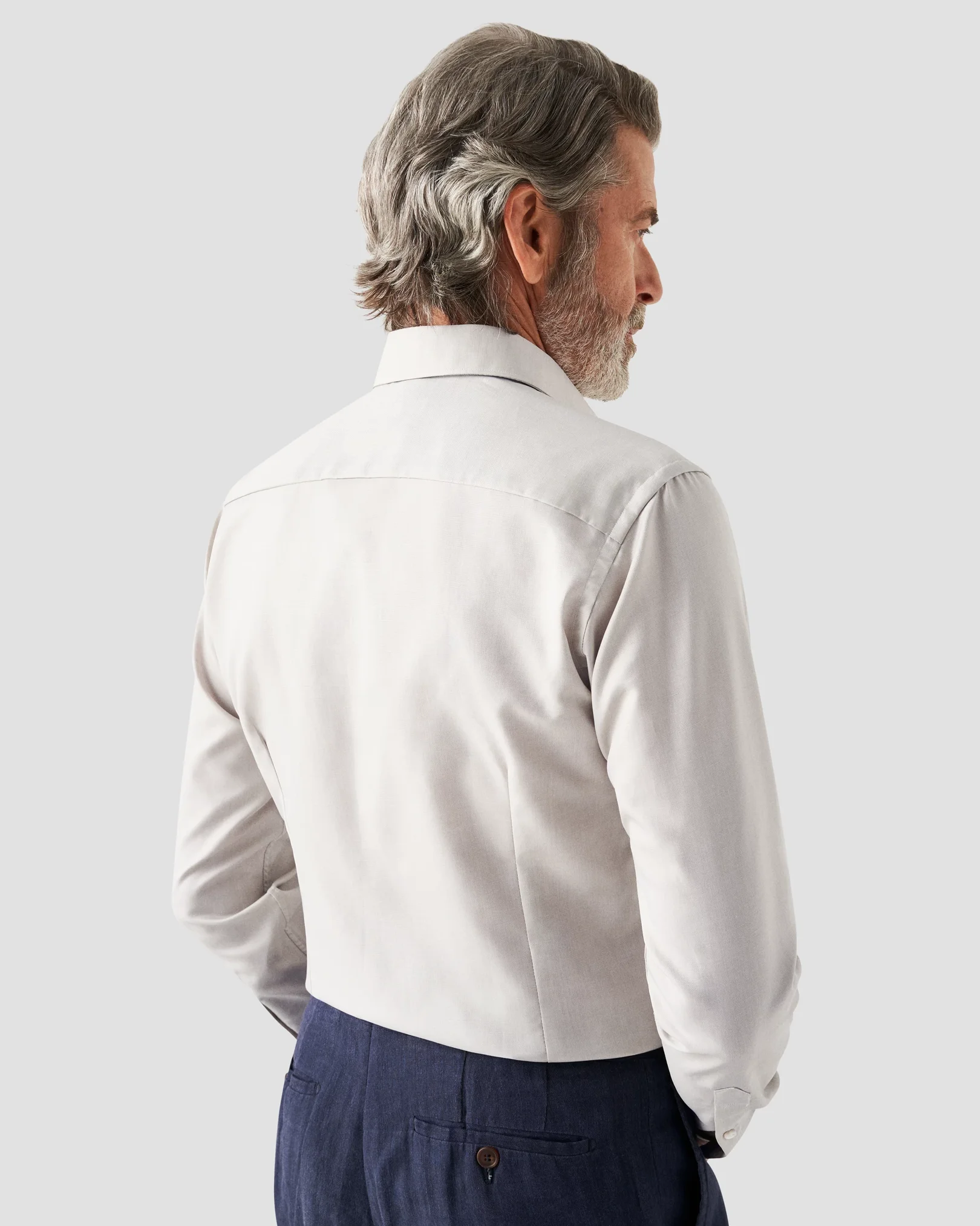 White Wrinkle Free Cotton Linen Shirt