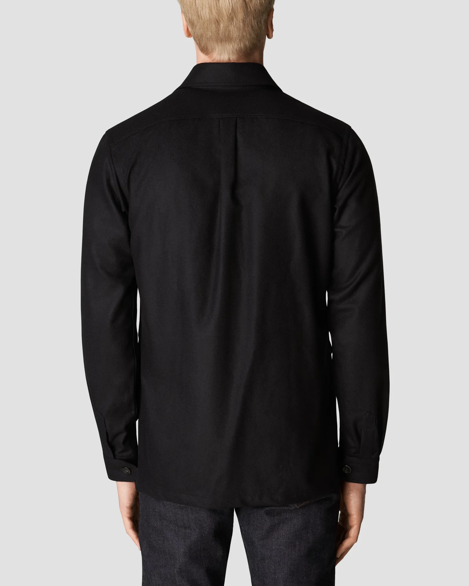 Eton - black twill wool cashmere