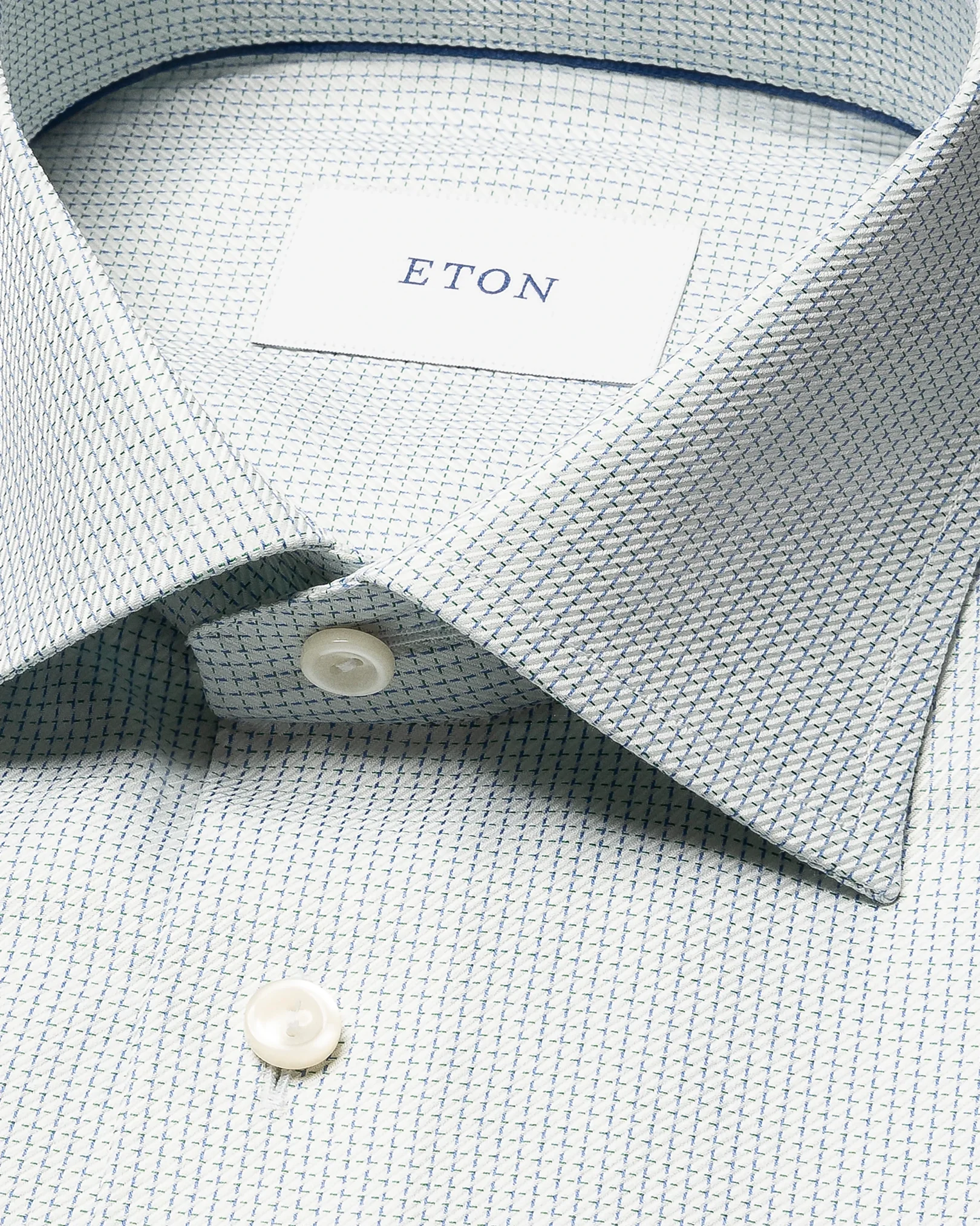 Light green Semi Solid Signature Twill Shirt - Eton