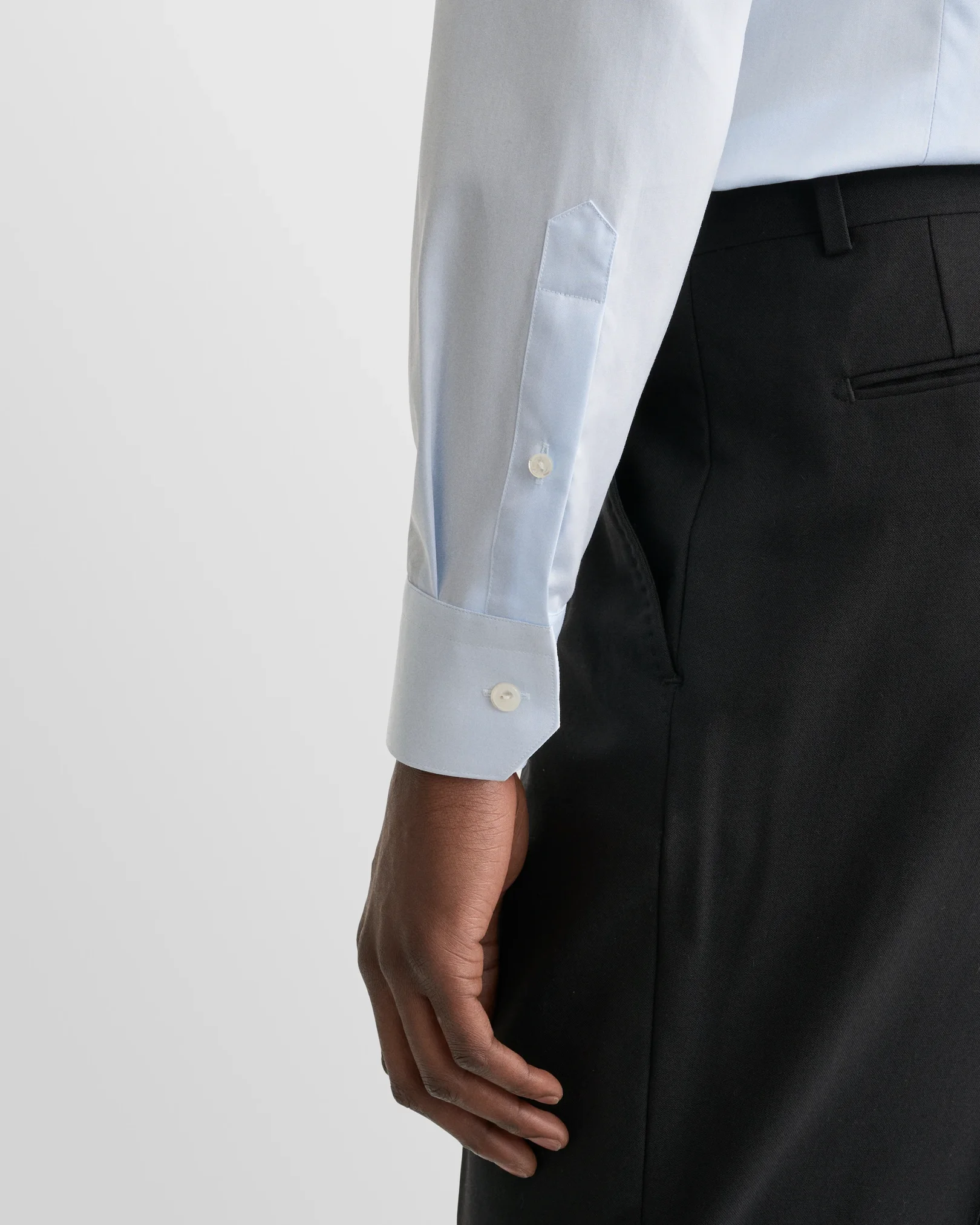 Eton - light blue twill elevated