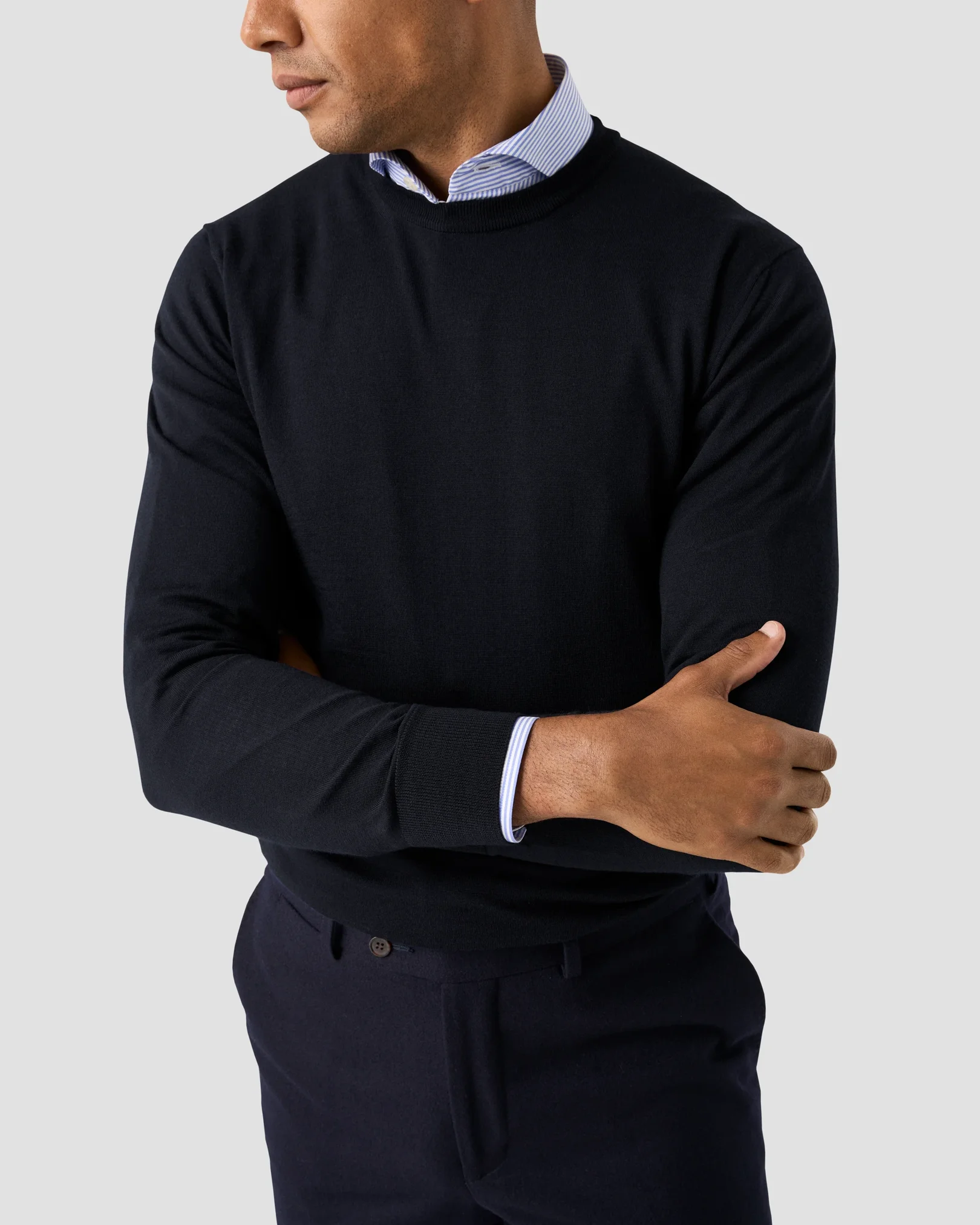 Eton - Fine Knit Merino Crew Neck