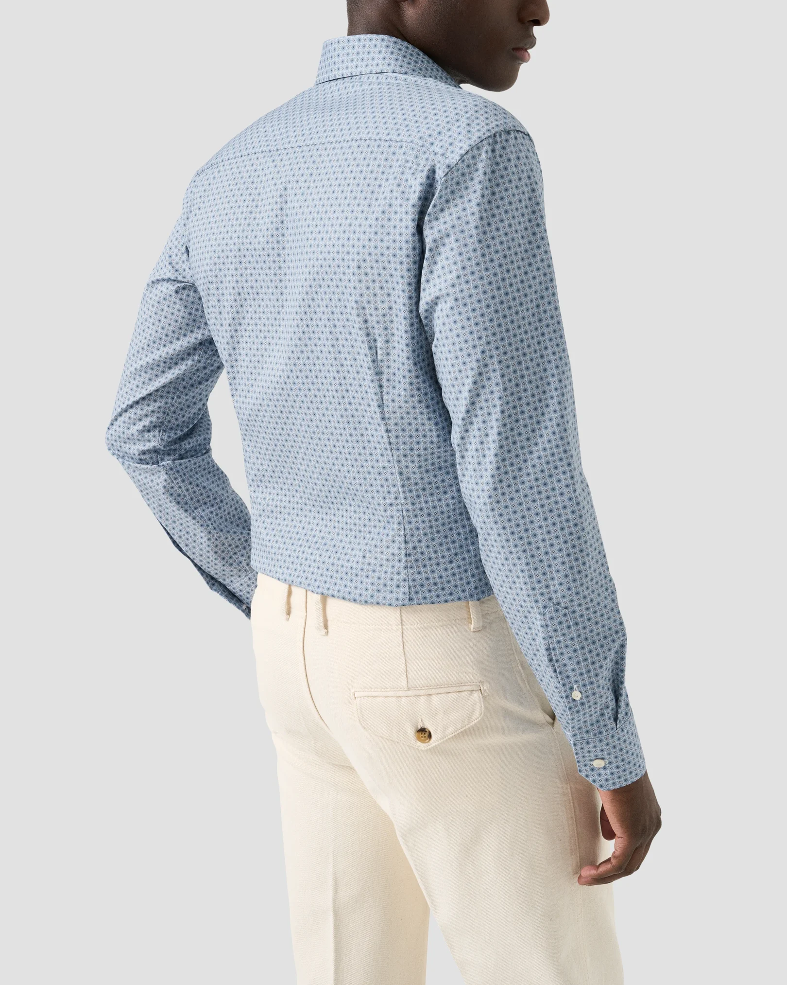 Eton - micro floral print shirt cut away 256