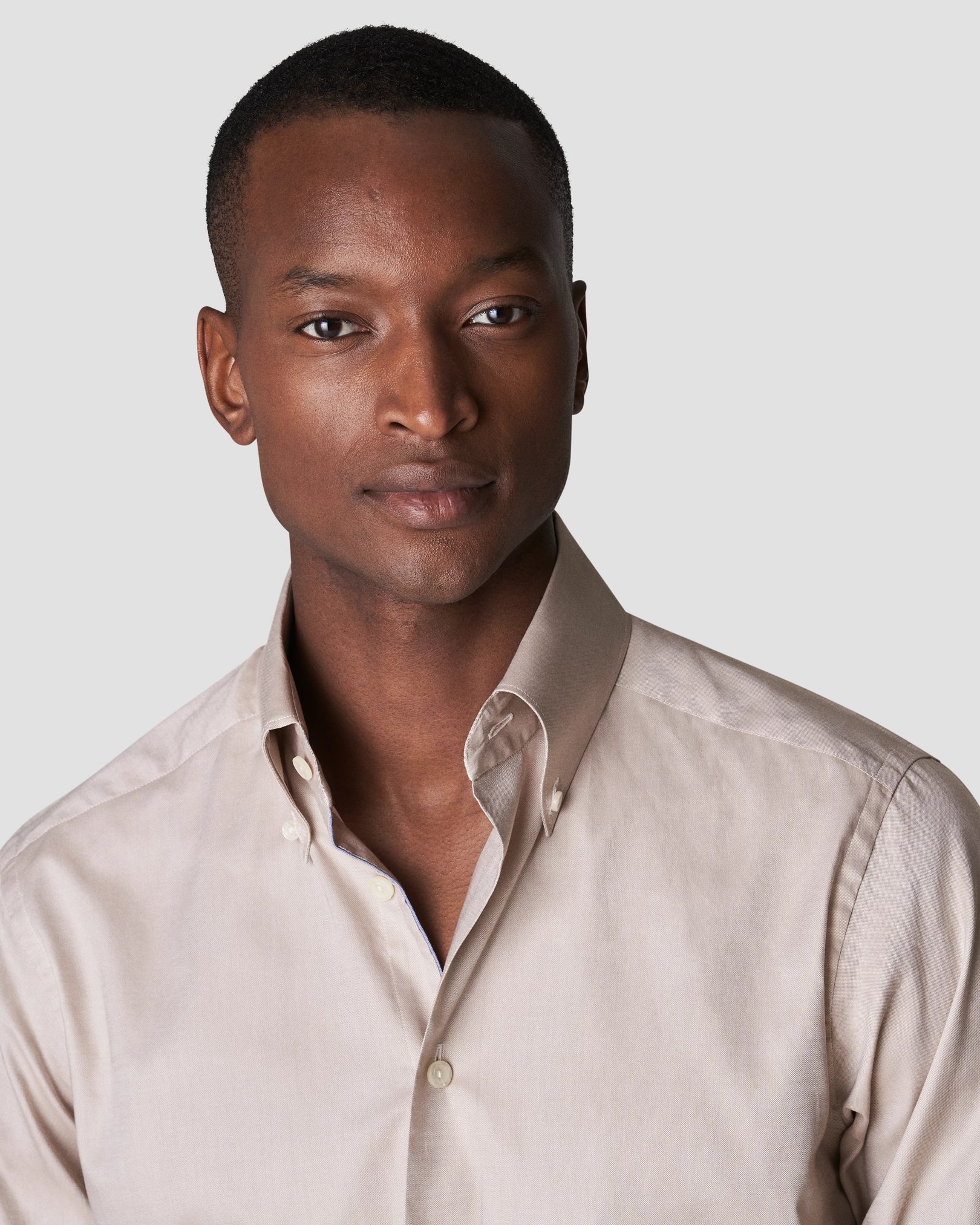 Eton - beige wrinkle free oxford