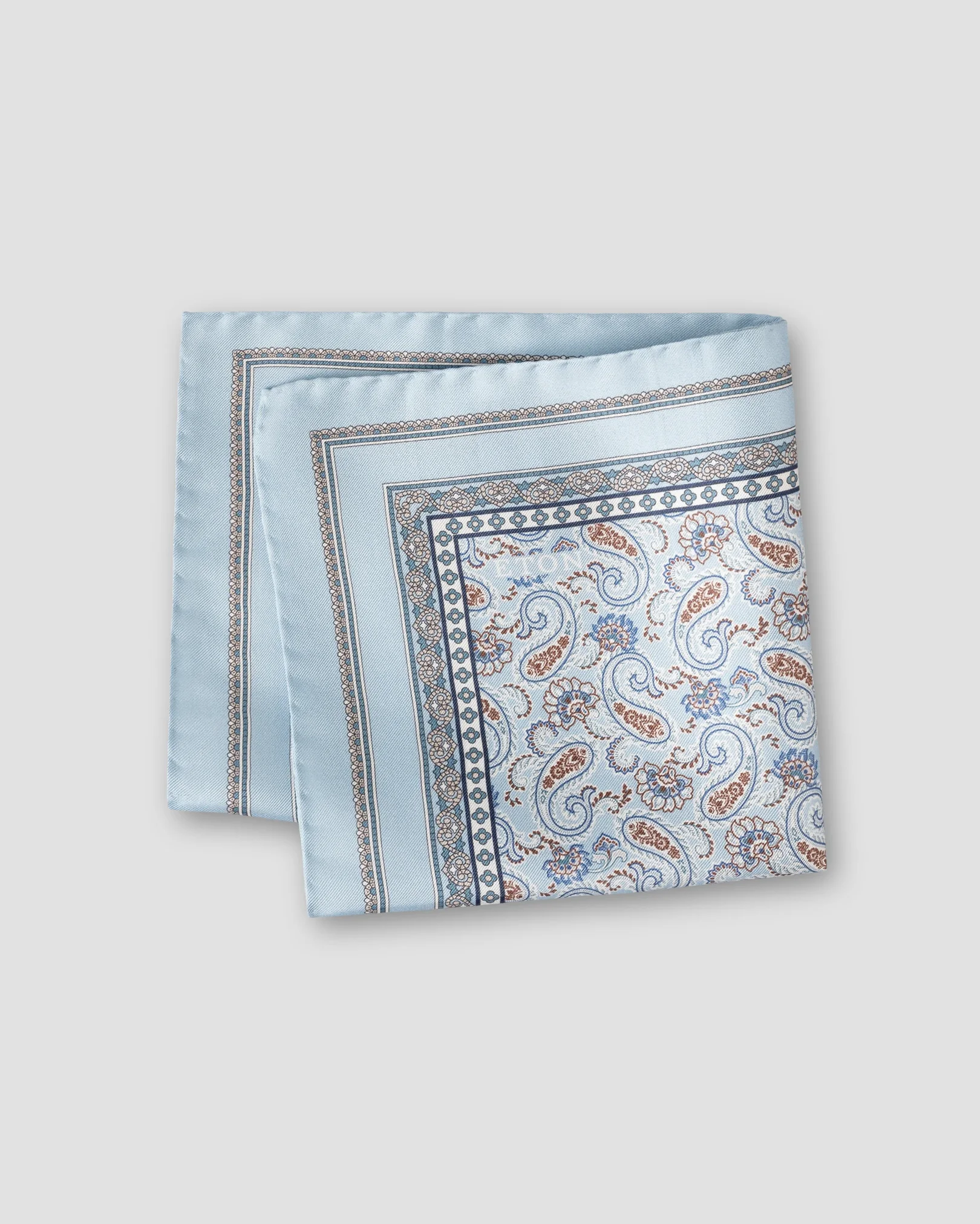 Eton - Paisley Silk Twill Pocket Square