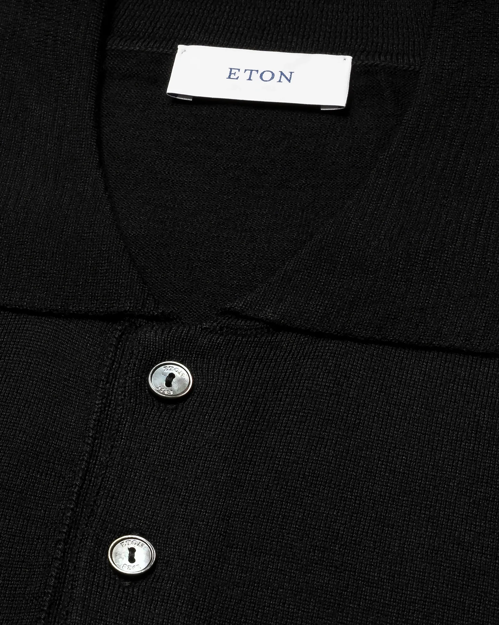 Eton - Fine Knit Polo Sweater