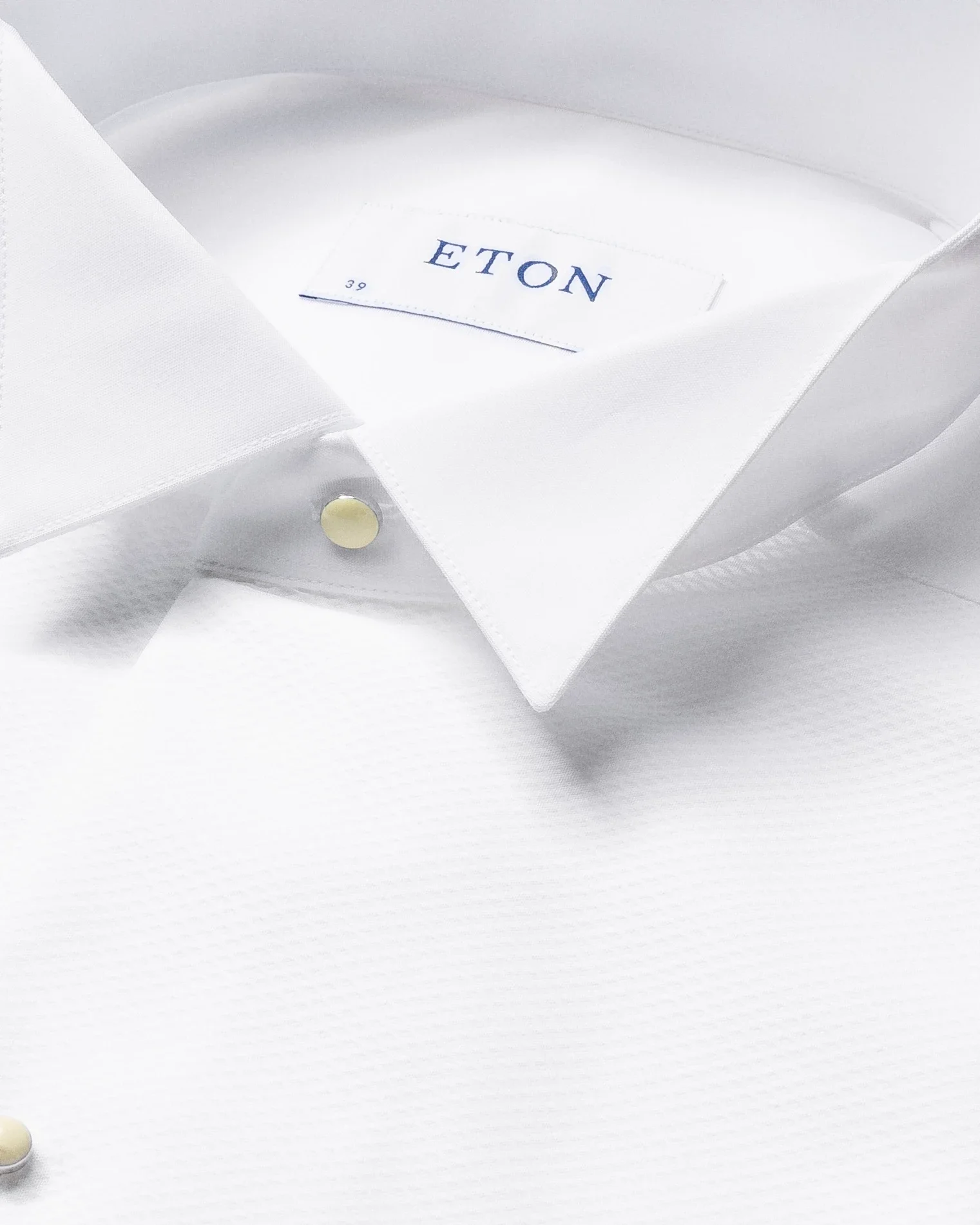 Eton - white pique bib front tuxedo shirt