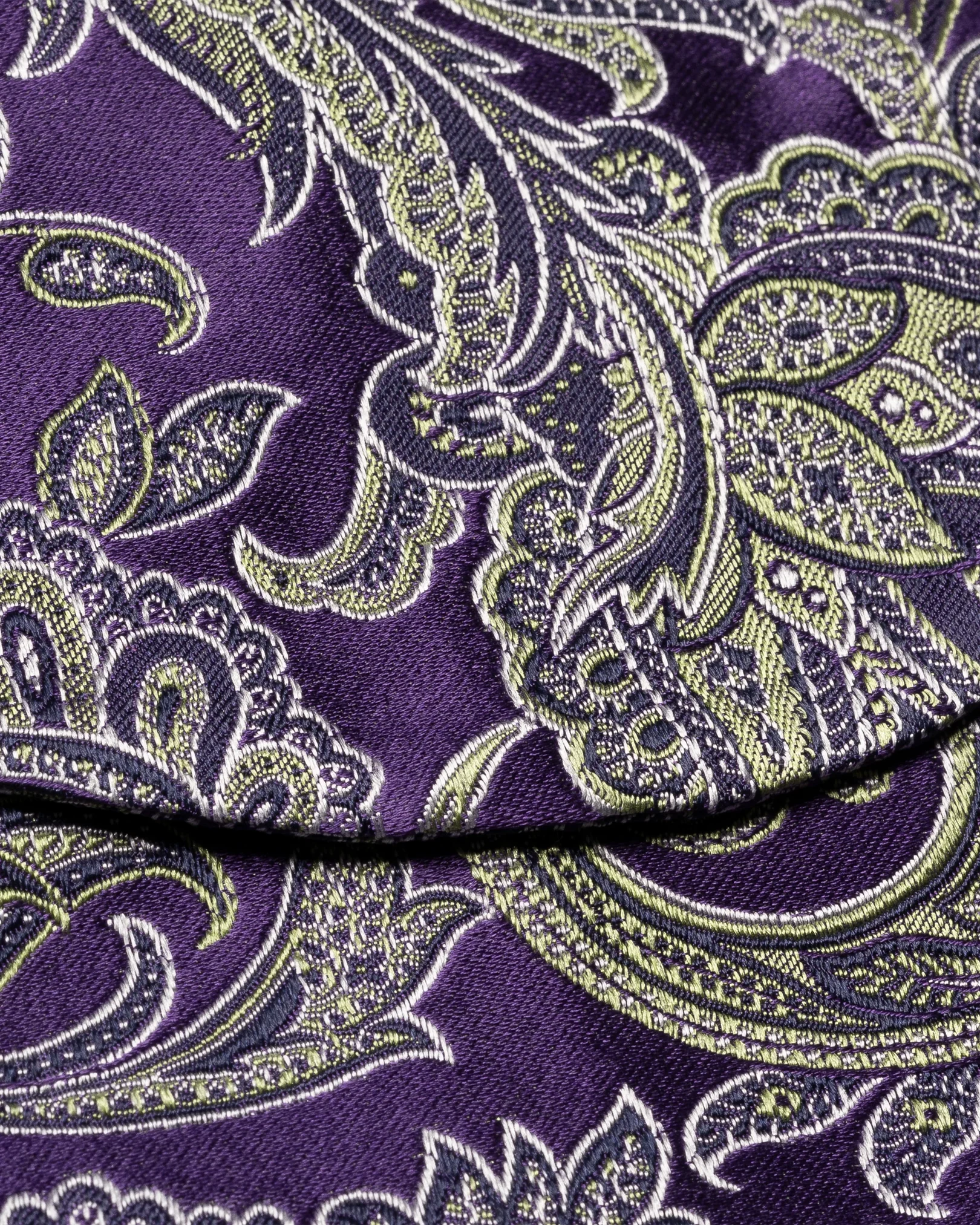 Eton - mid purple paisley silk bow tie self tied