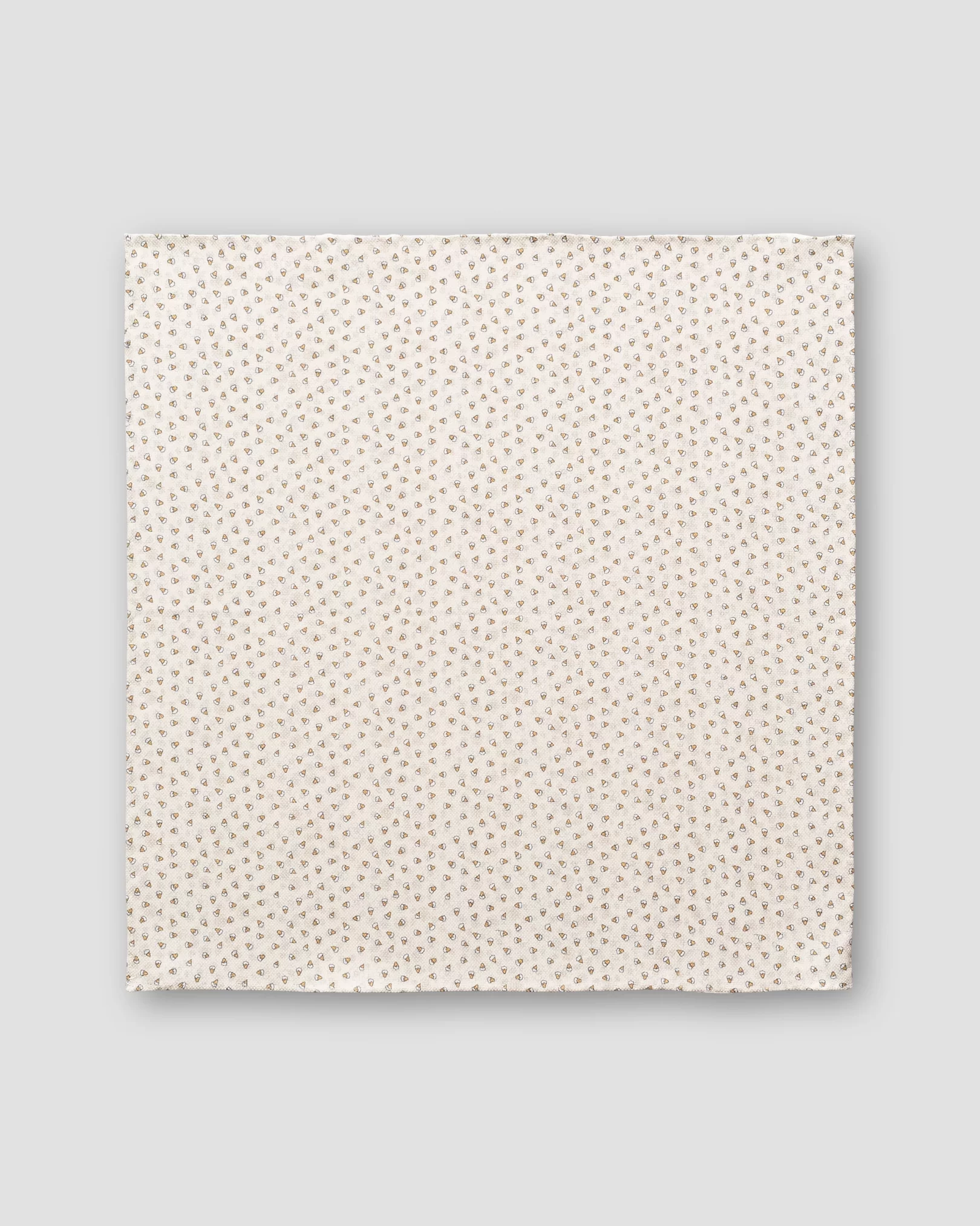 Eton - brown micro print cotton pocket square