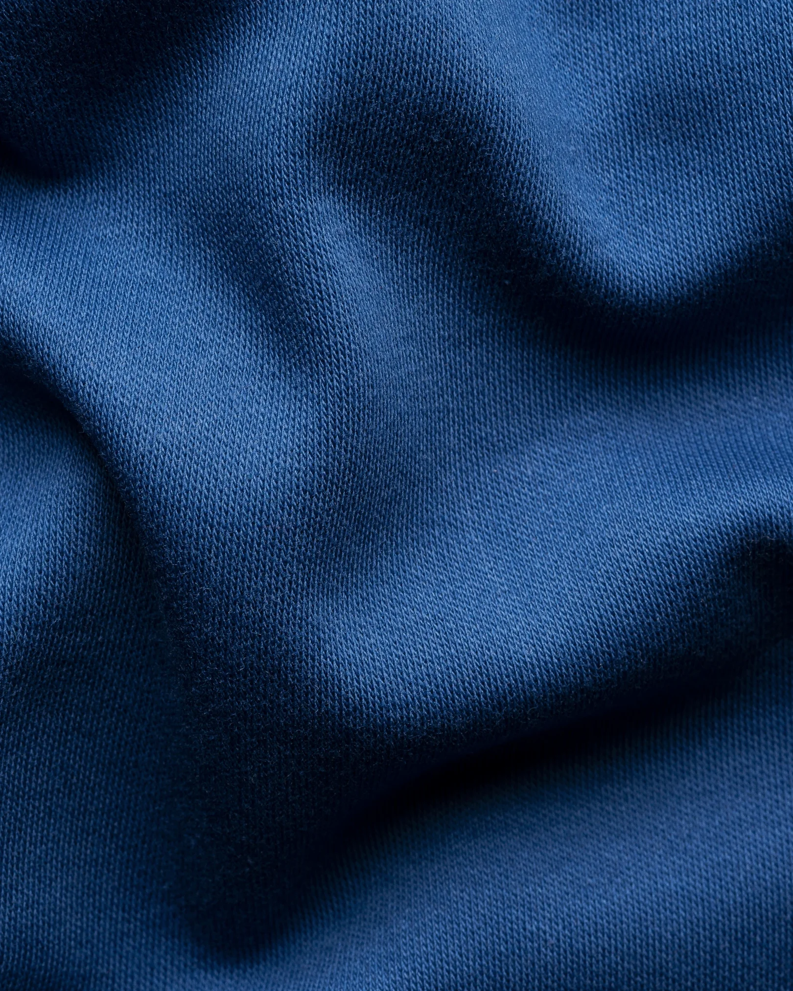 Eton - interlock polo shirt mid blue interlock polo shirt