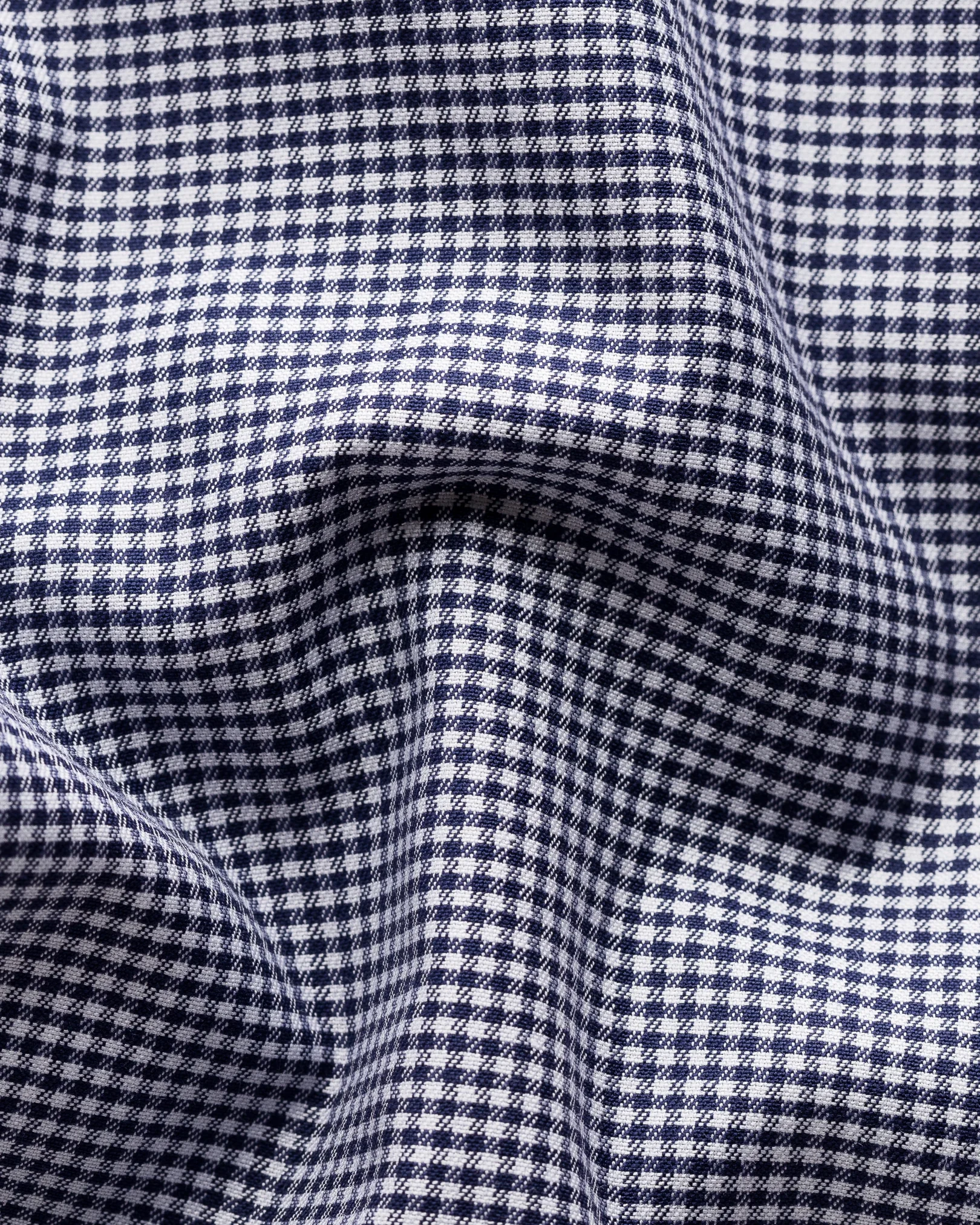 Eton - purple checked cotton lyocell stretch shirt