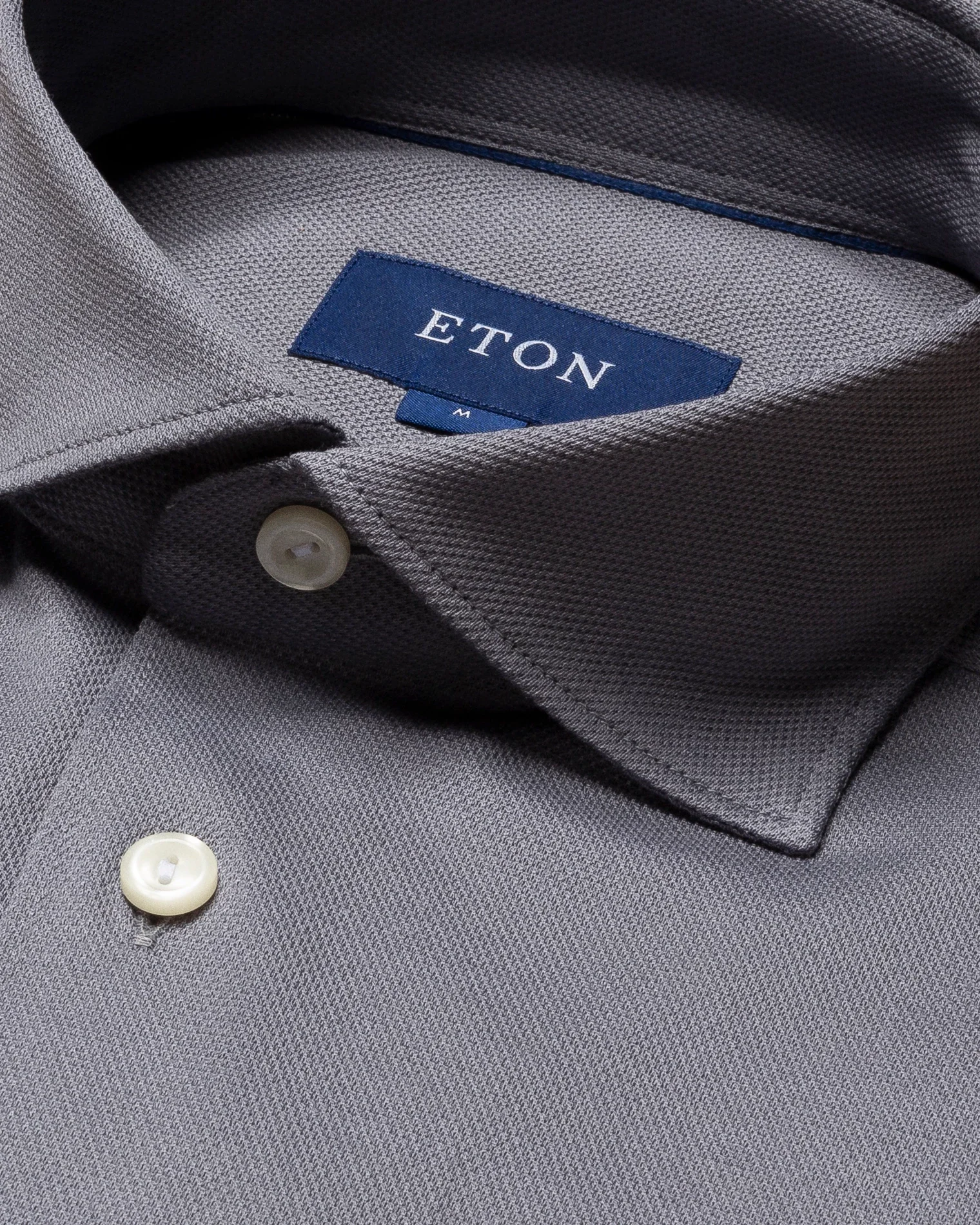 Eton - gray pique shirt
